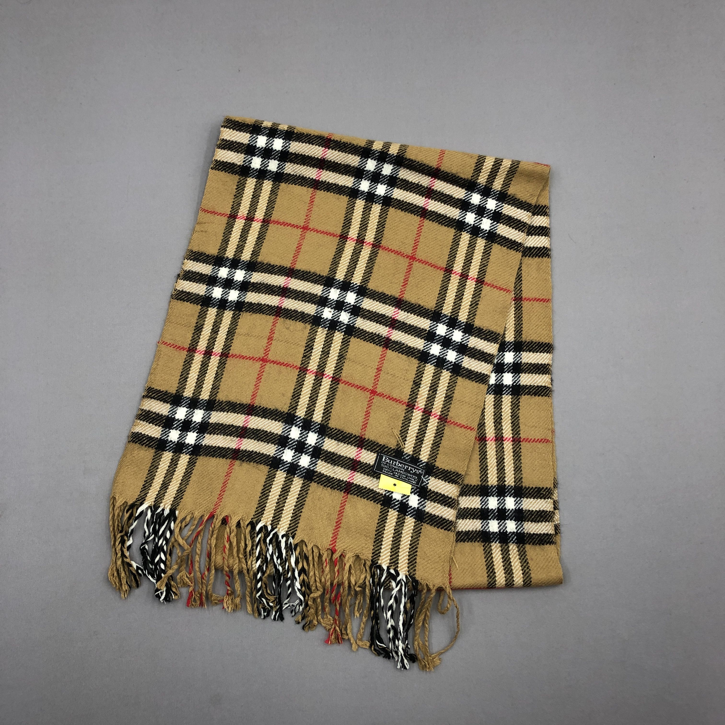 Burberry Vintage Burberry Scarf Muffler Wool Cashmere Scarves Size ONE SIZE - 3 Thumbnail