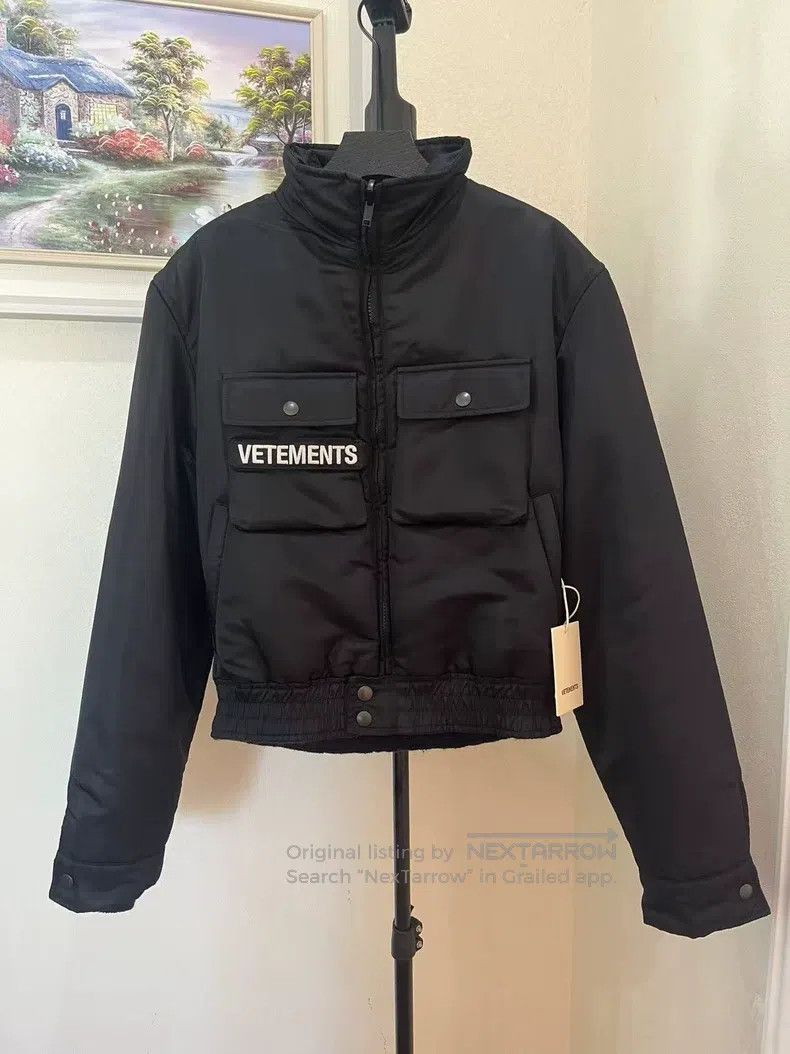Vetements VETEMENTS Black Short Padded Coat Jacket Size US XS / EU 42 / 0 - 1 Thumbnail