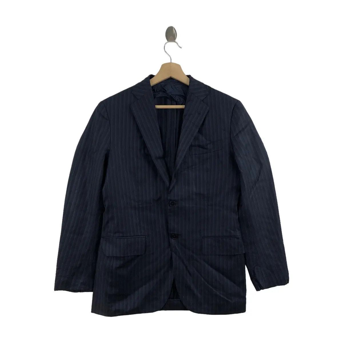 Loro Piana × SHIPS Vtg LORO PIANA x SHIPS 3 Silk Air 2 Button Striped Blazer Size 36R - 1 Thumbnail