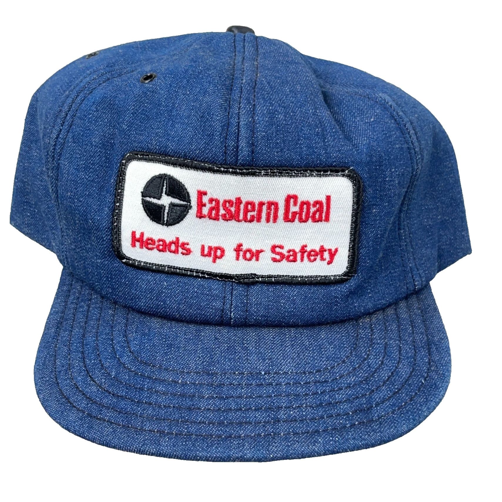 Vintage VINTAGE Eastern Coal Trucker Hat Cap Denim Made In USA 80s Mining Co Patch WV Mens One Size Blue Cotton Nylon Denim Adjustable Snapback Size ONE SIZE - 2 Thumbnail