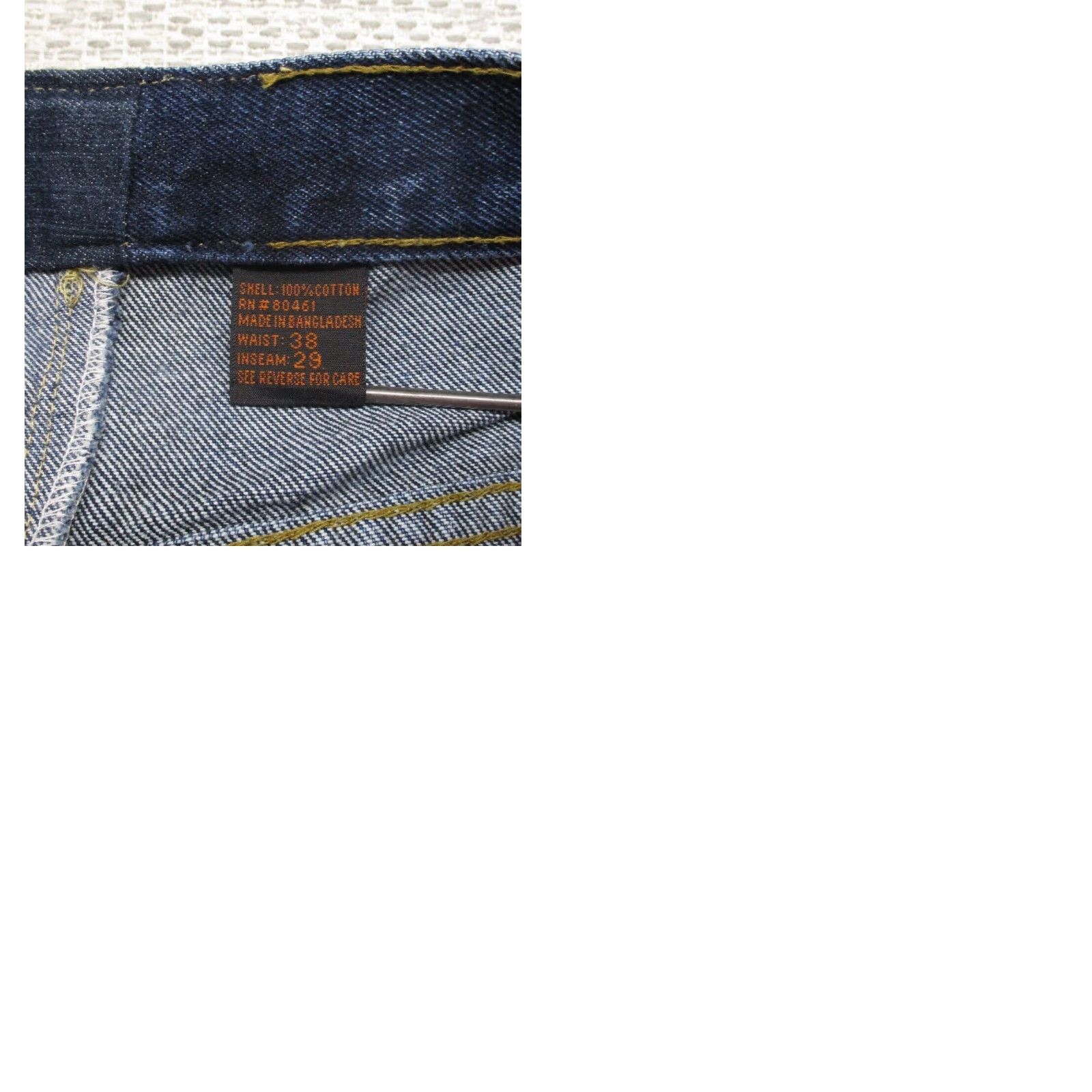 Doublet Guide Gear Jeans Mens 41x26 Blue Denim Double Knee Cotton Regular Style Straight 5-Pocket Vintage No N/A Size US 41 - 9 Thumbnail