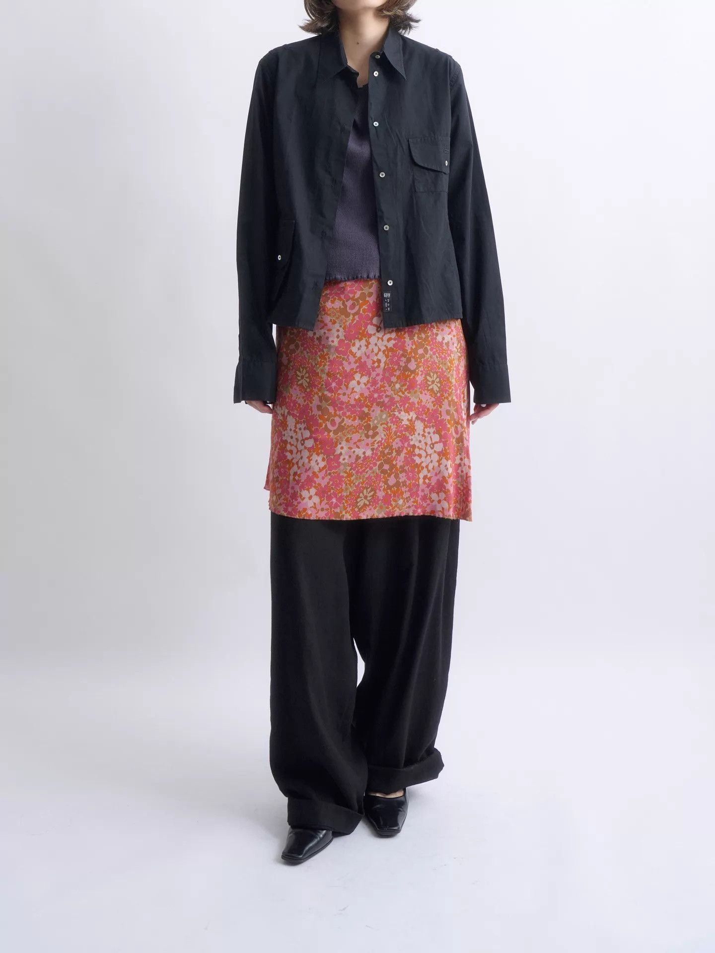 Gianfranco Ferre GIANFRANCO FERRE 90s GFF Black Structured Military Shirt Size M / US 6-8 / IT 42-44 - 2 Thumbnail