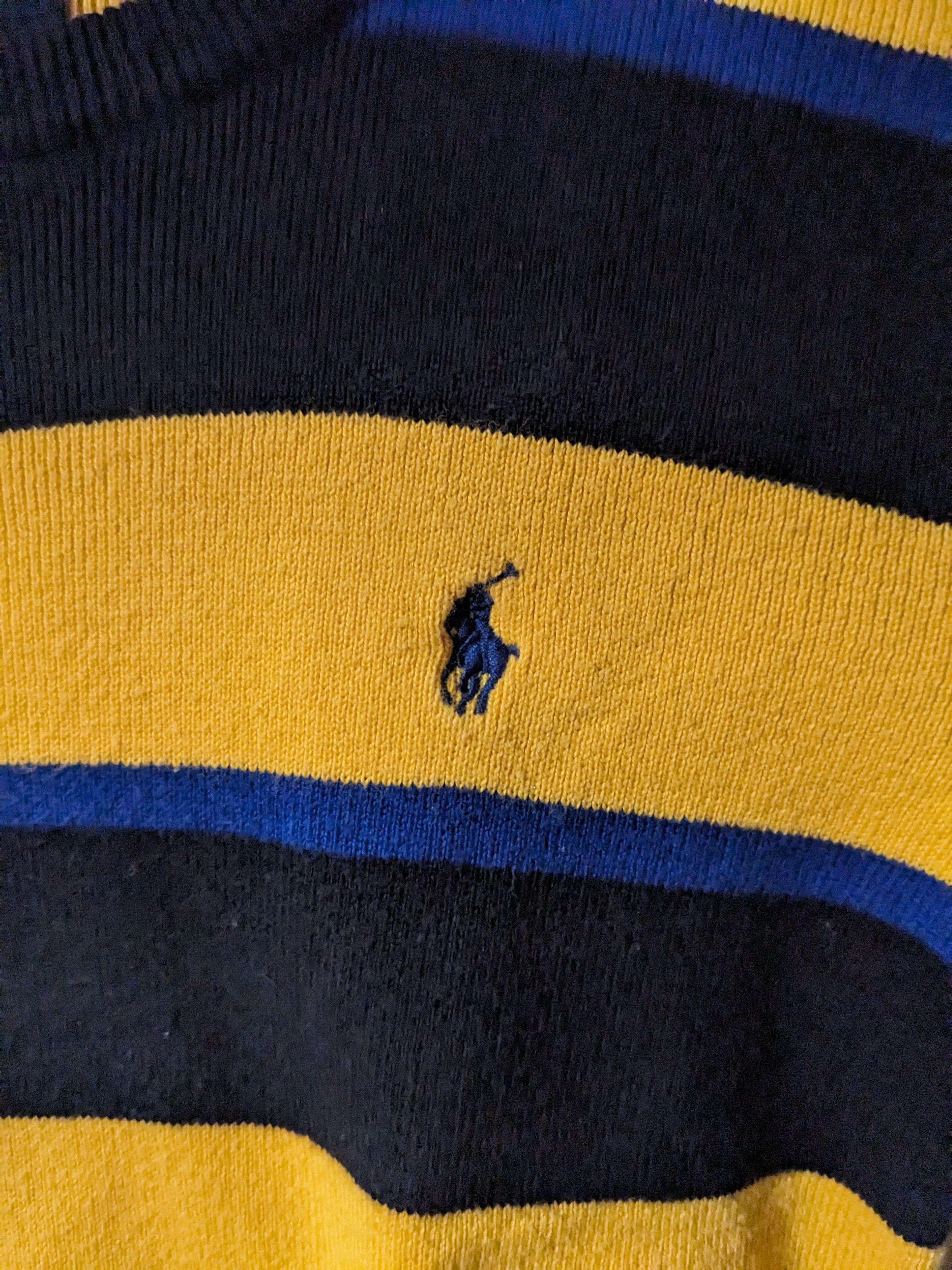 Polo Ralph Lauren × Vintage Polo Ralph Lauren Yellow Blue Size 5 Stripe Sweatshirt Size US S / EU 44-46 / 1 - 2 Thumbnail