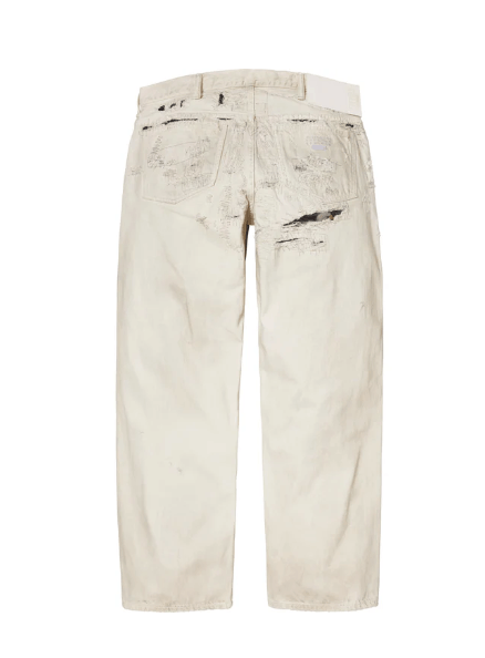 Maison Margiela × Supreme Supreme MM6 Margiela Distressed Loose Fit Selvedge Jean Size US 34 / EU 50 - 3 Thumbnail