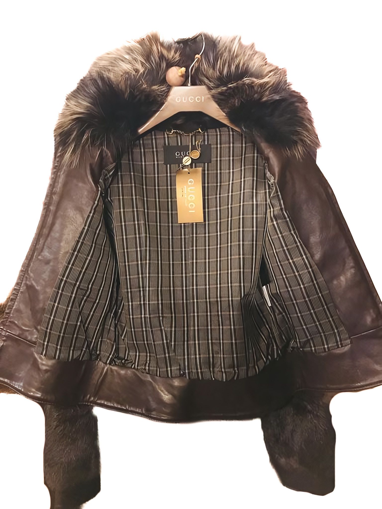 Gucci FUR LEATHER JACKET BY FRIDA GIANNINI Size XS / US 0-2 / IT 36-38 - 3 Thumbnail