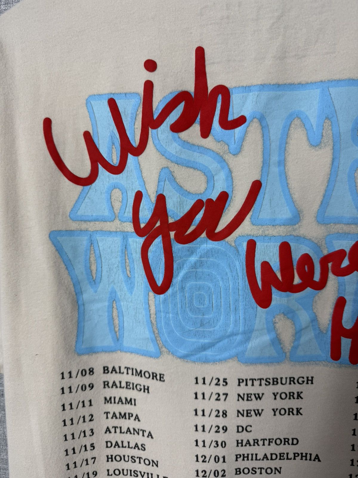 Travis Scott Travis Scott Astroworld T-Shirt Wish You Were Here Tour Tee Size US M / EU 48-50 / 2 - 11 Thumbnail