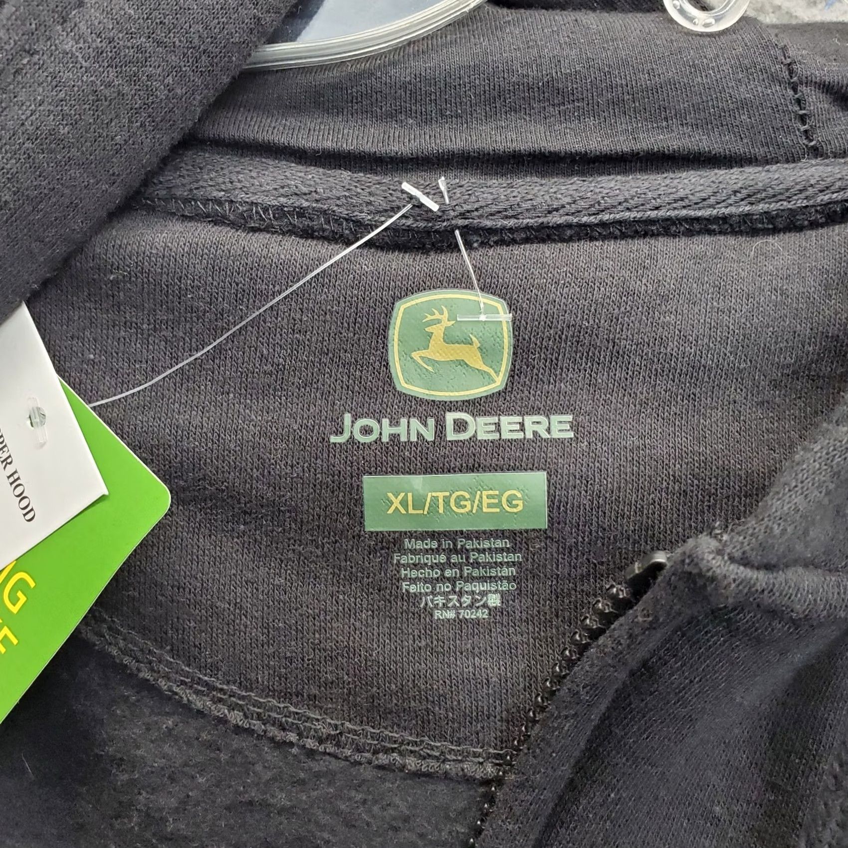 John Deere John Deere Full Zip Hoodie Men XL Multi Fleece Lined Run Your World Graphic Back - Premium Quality Size US XL / EU 56 / 4 - 7 Thumbnail
