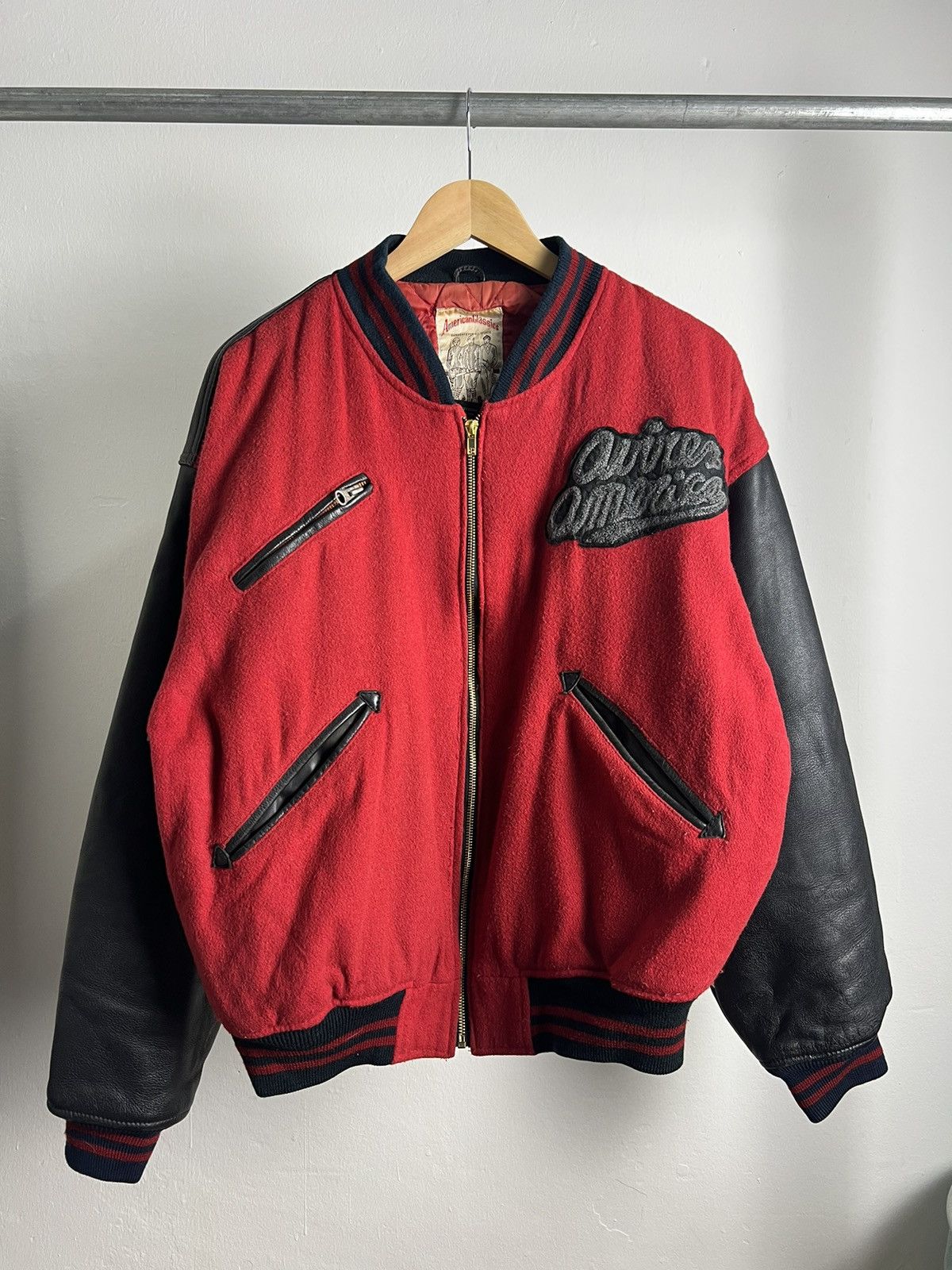 Avirex × Vintage Vintage 1990s Avirex America "University" Leather Jackets Size US M / EU 48-50 / 2 - 3 Thumbnail
