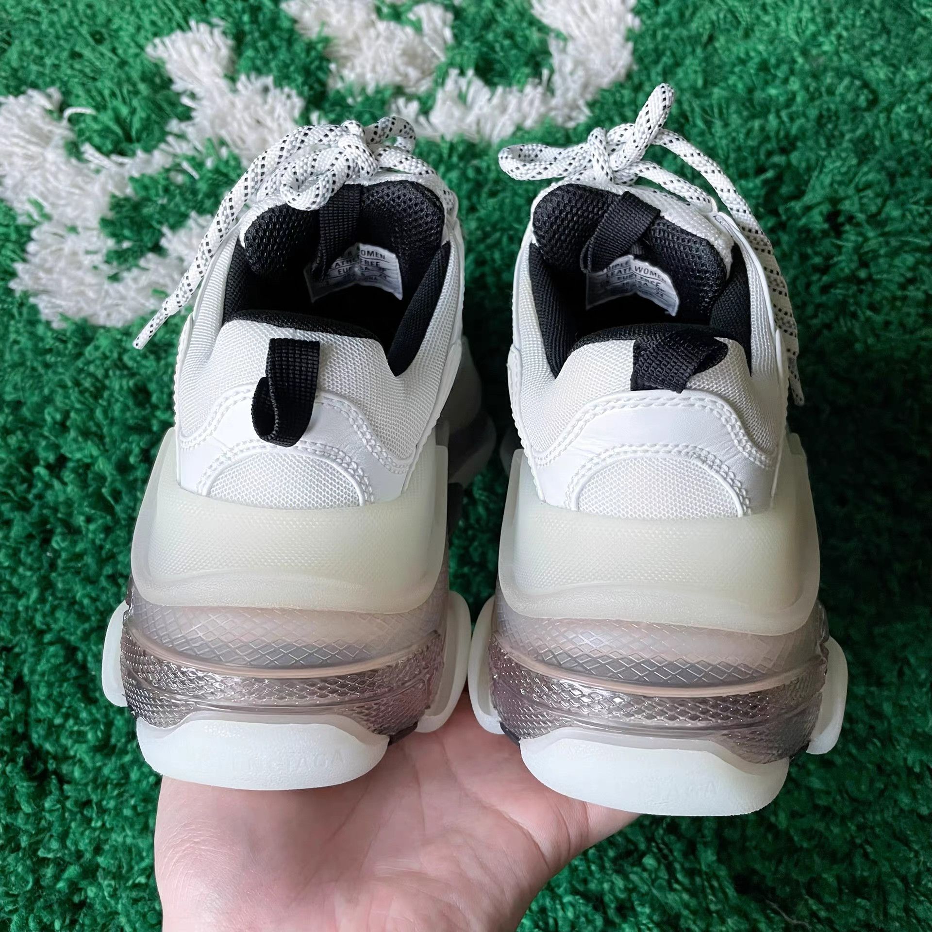 Balenciaga Balenciaga Triple S White Black Sneakers Size US 6 / IT 36 - 8 Thumbnail