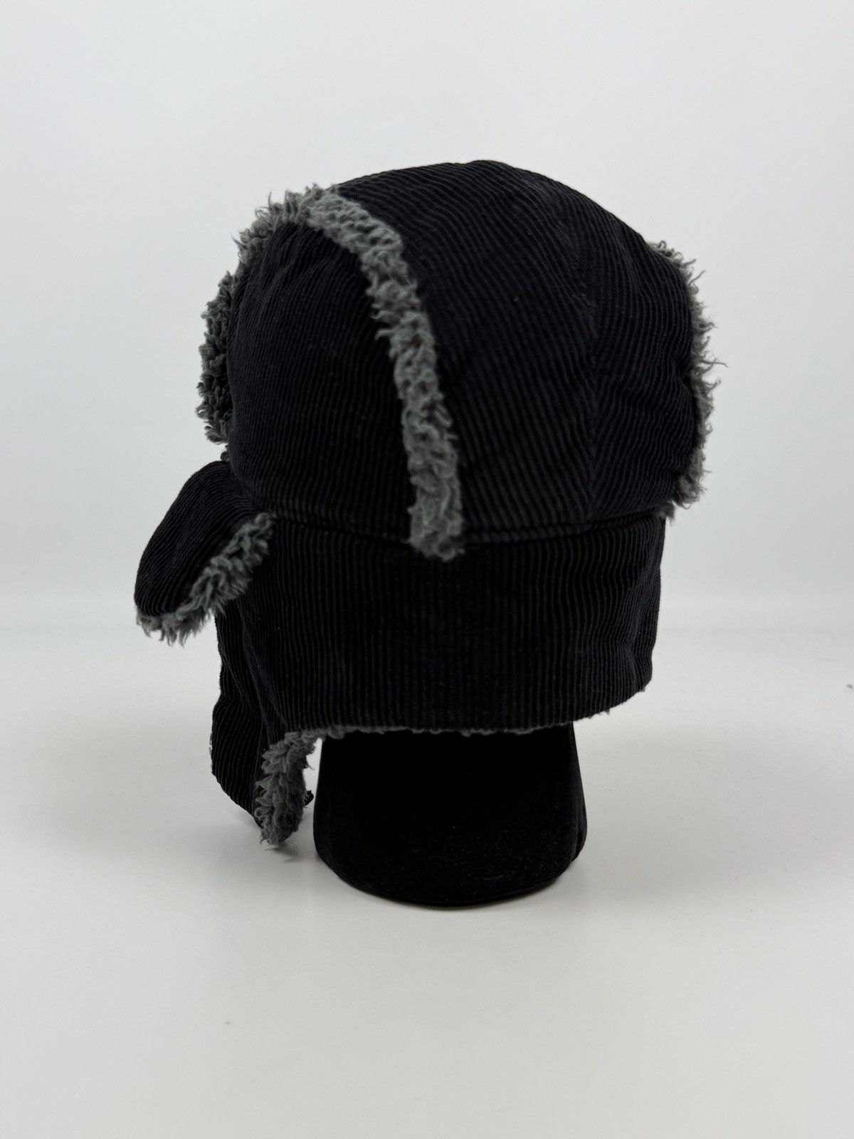 Quiksilver Quiksilver Black Corduroy Faux Fur Ushanka Trapper Hat Size ONE SIZE - 3 Thumbnail
