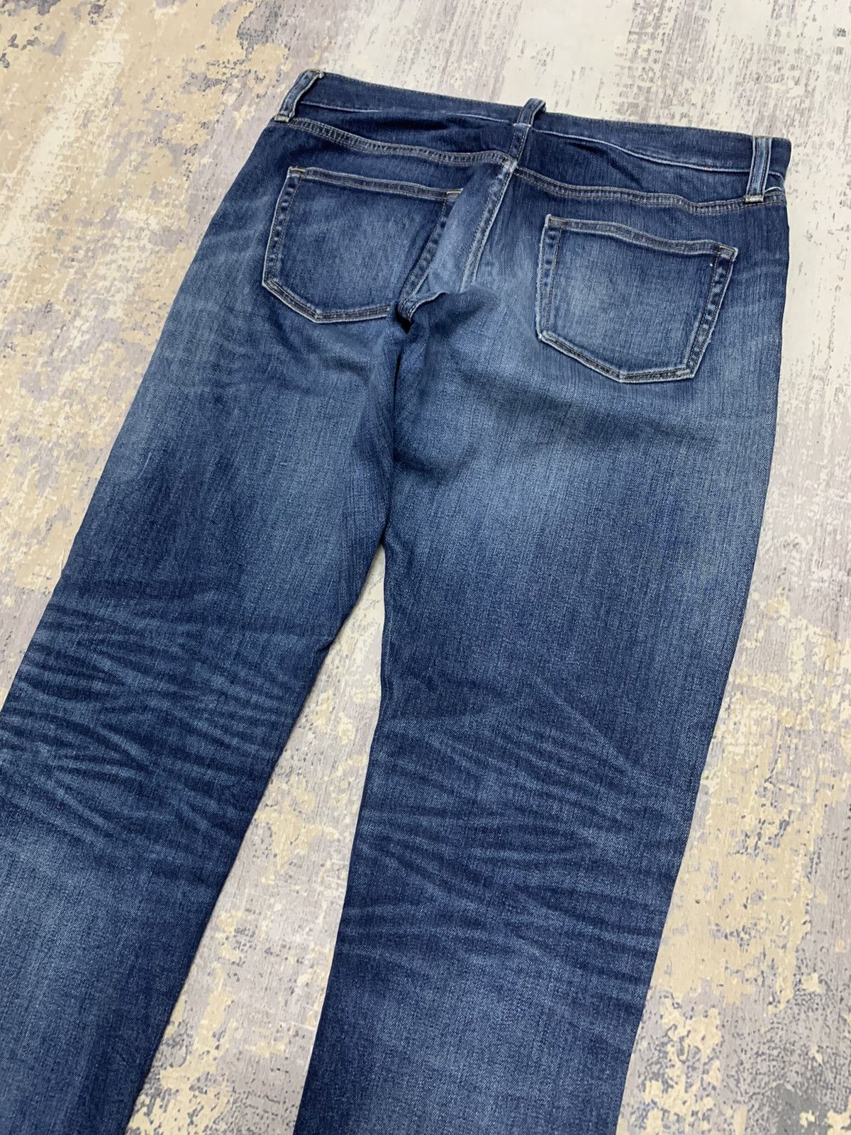 Japanese Brand Distressed Uniqlo Selvedge Undercover Style Jeans 34x31 Size US 35 - 14 Thumbnail
