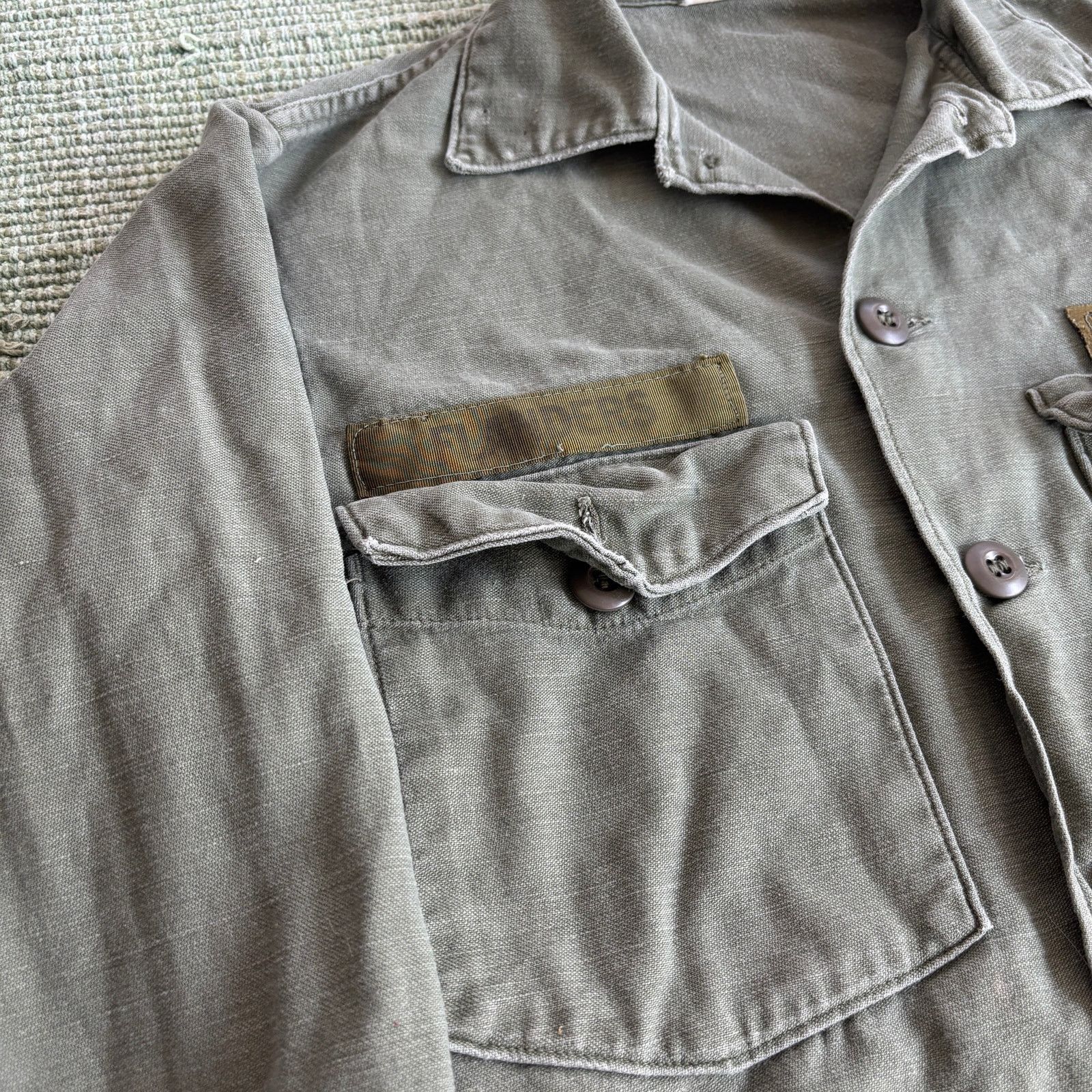 Vintage Vintage 60s All Cotton OG-107 Army Fatigue Shirt Nameplate Size US M / EU 48-50 / 2 - 5 Thumbnail