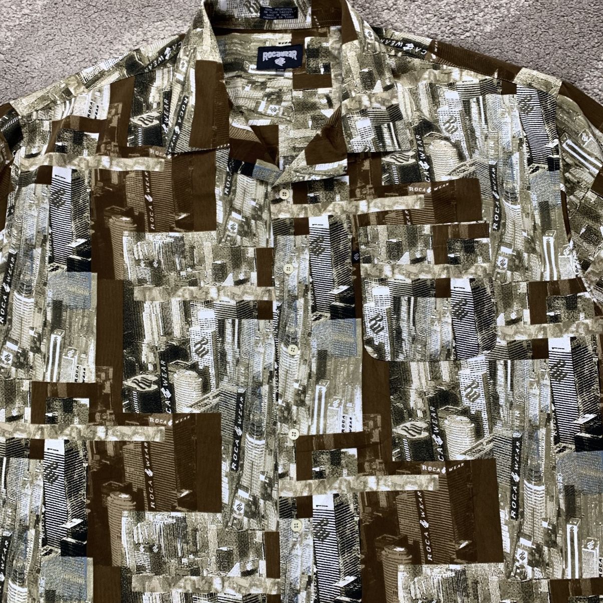 Rocawear × Vintage Rocawear Open Collar Shirt Hip Hop Style Size US XXL / EU 58 / 5 - 3 Thumbnail