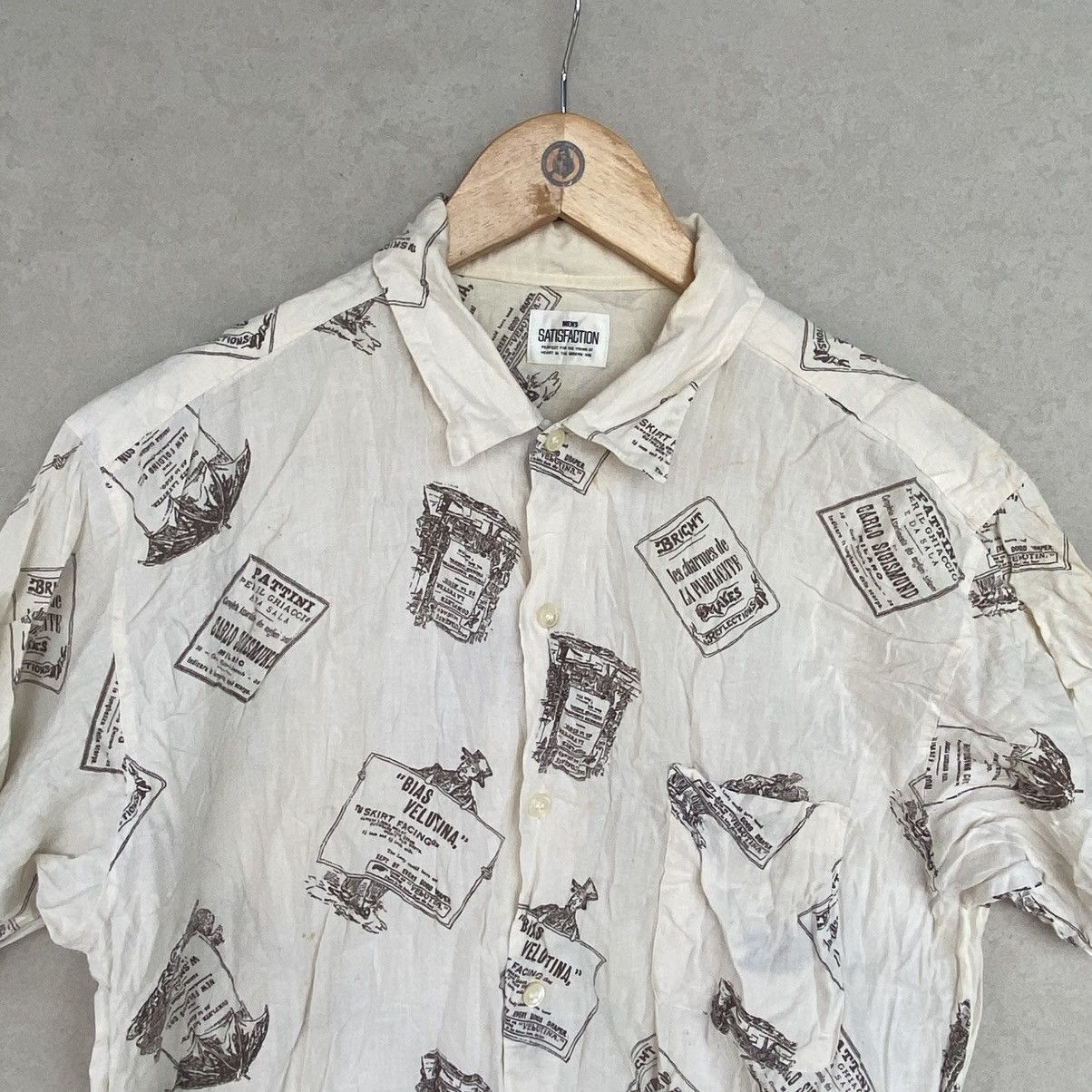 Other Vintage 90s White All Over Print Button Up Shirt Clothing Size US M / EU 48-50 / 2 - 4 Thumbnail