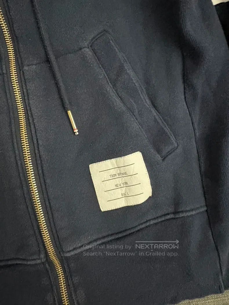 Thom Browne Thom Browne Dark blue cardigan hoodie Size US L / EU 52-54 / 3 - 3 Thumbnail