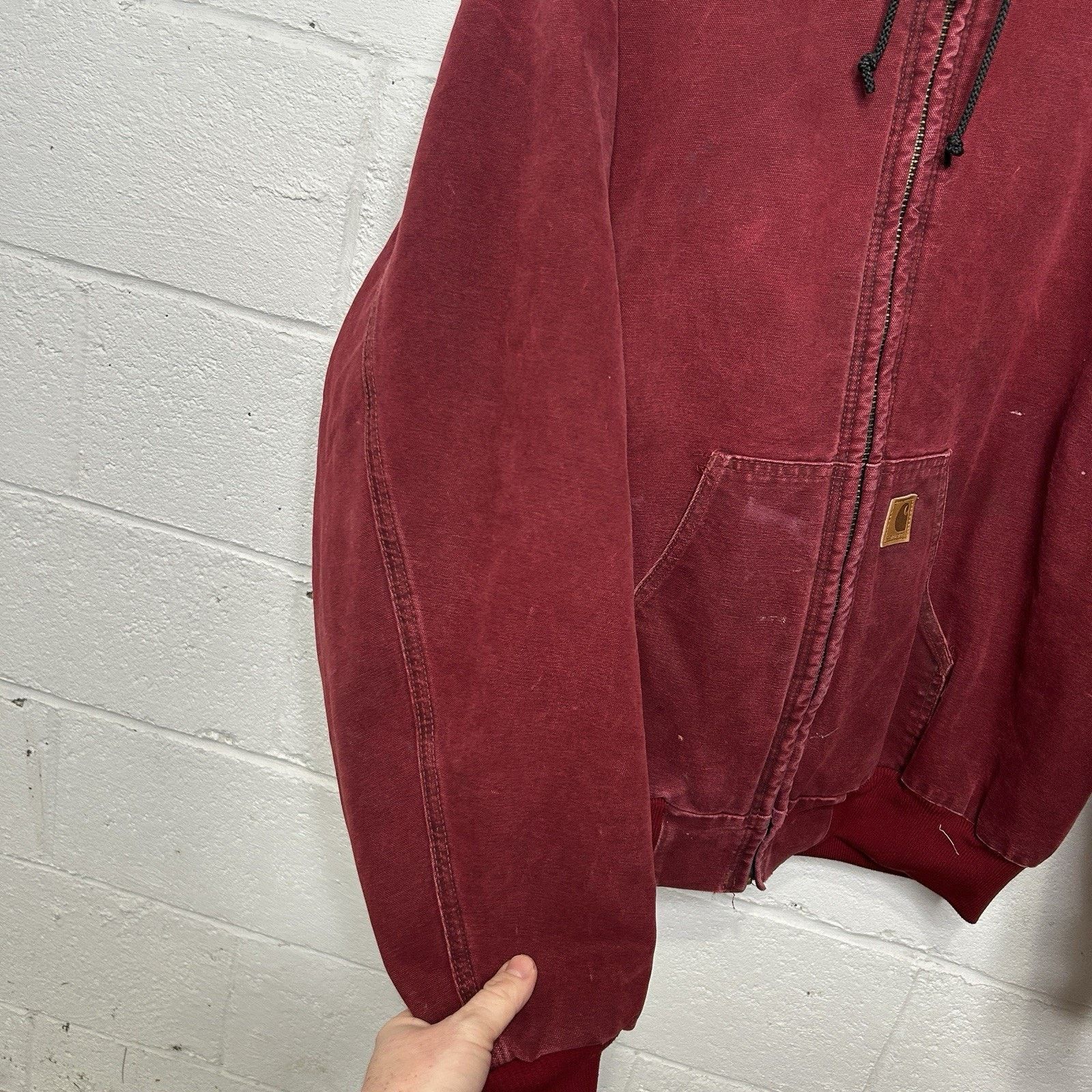 Carhartt Vintage Carhartt Hooded Active Jacket “Crimson Red” J130 CRI Size US XXL / EU 58 / 5 - 6 Thumbnail