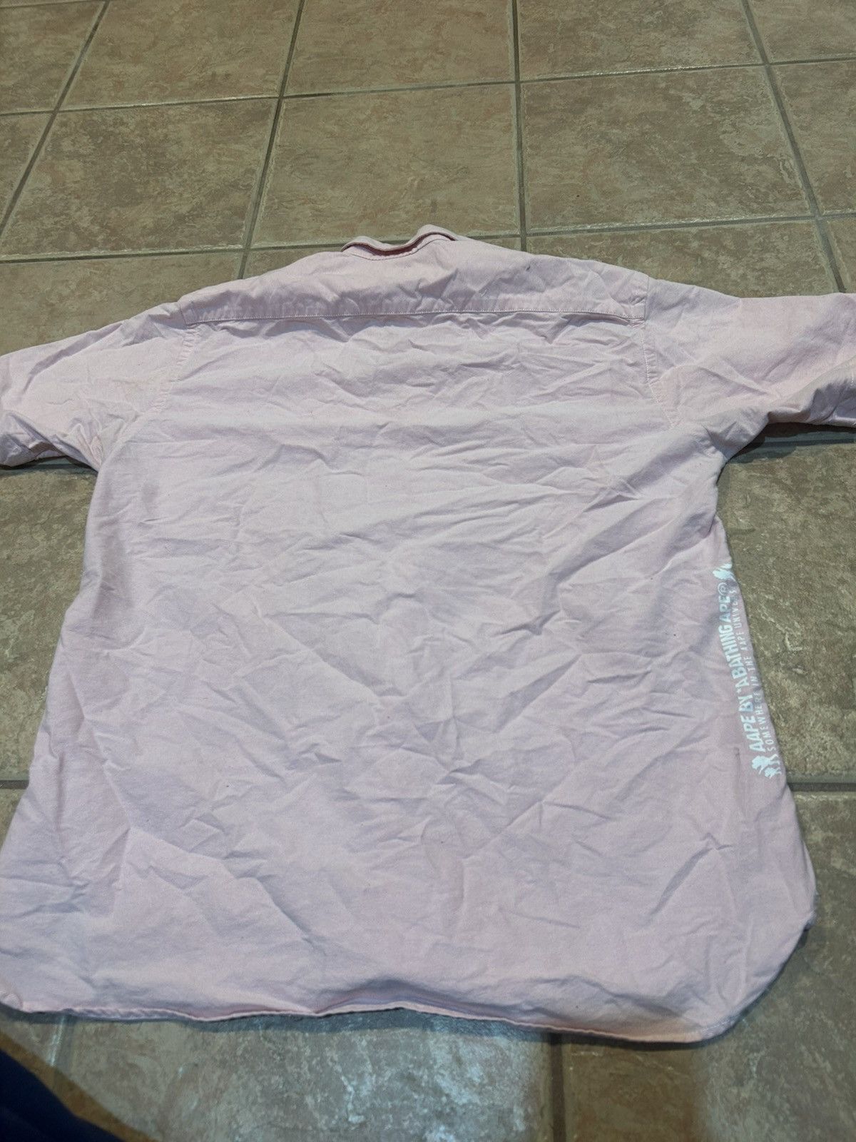 Aape Aape by A Bathing Ape Men Size XL Pink Short Sleeve Buttonup Size US XL / EU 56 / 4 - 5 Thumbnail