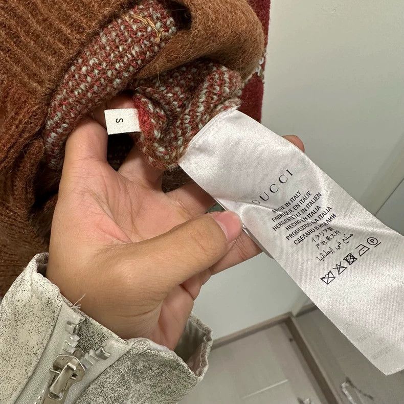 Gucci Gucci Plaid diamond-patterned sequin knitted cardigan jacke Size US S / EU 44-46 / 1 - 4 Thumbnail