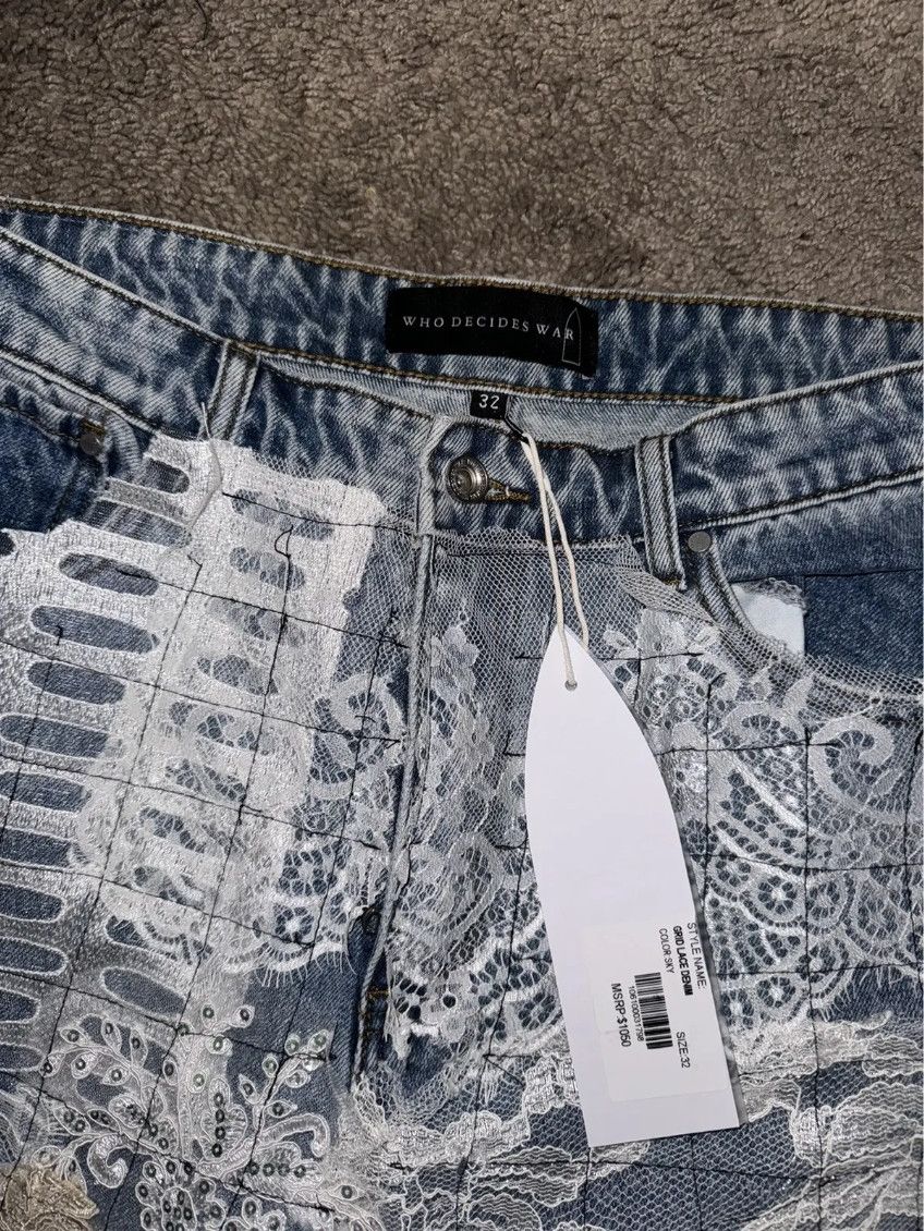 Who Decides War Who Decides War Sky Grid Lace Denim Size US 32 / EU 48 - 2 Thumbnail