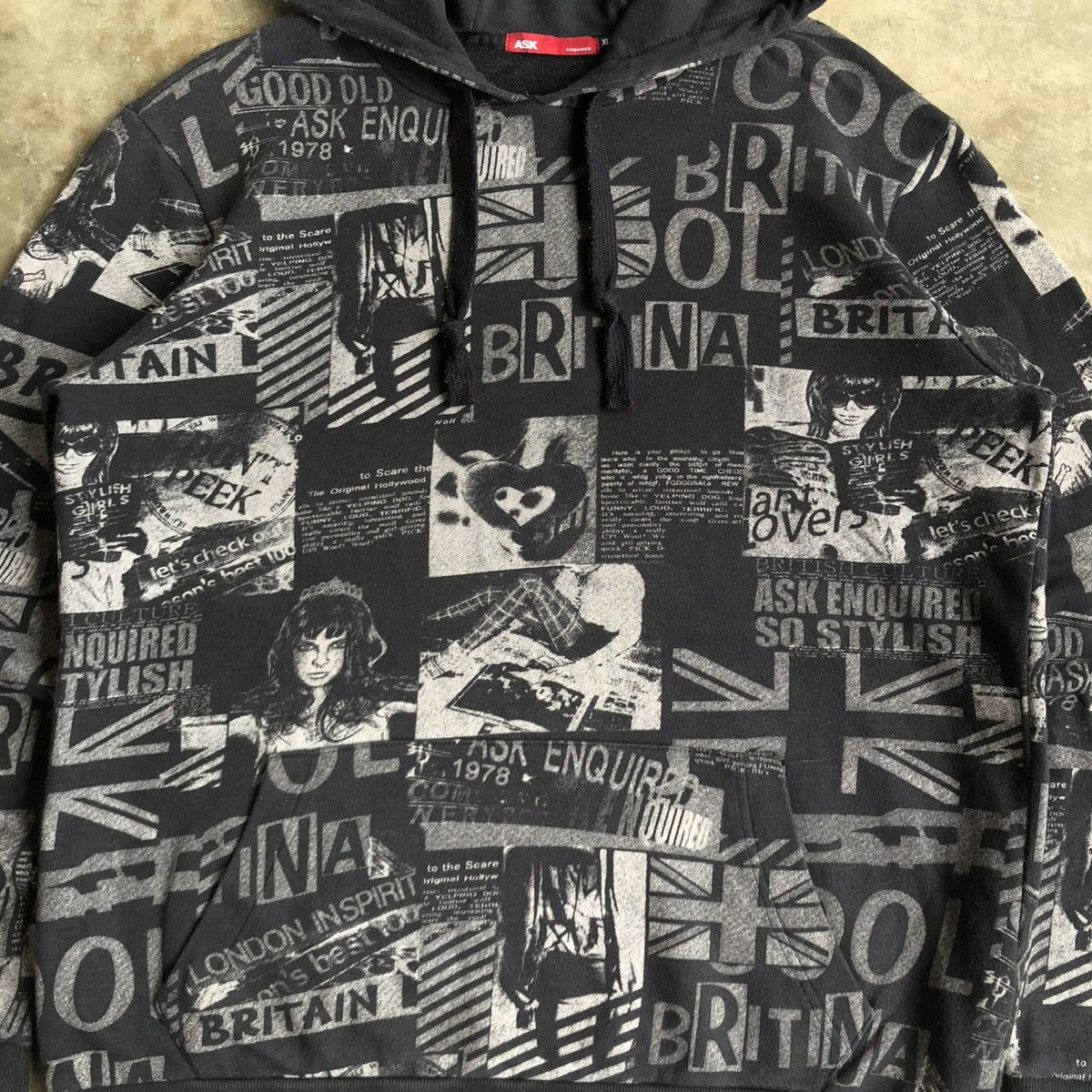 20471120 2000s Ask Enquired British England Poem Punk Style Hoodie Size US XL / EU 56 / 4 - 4 Thumbnail