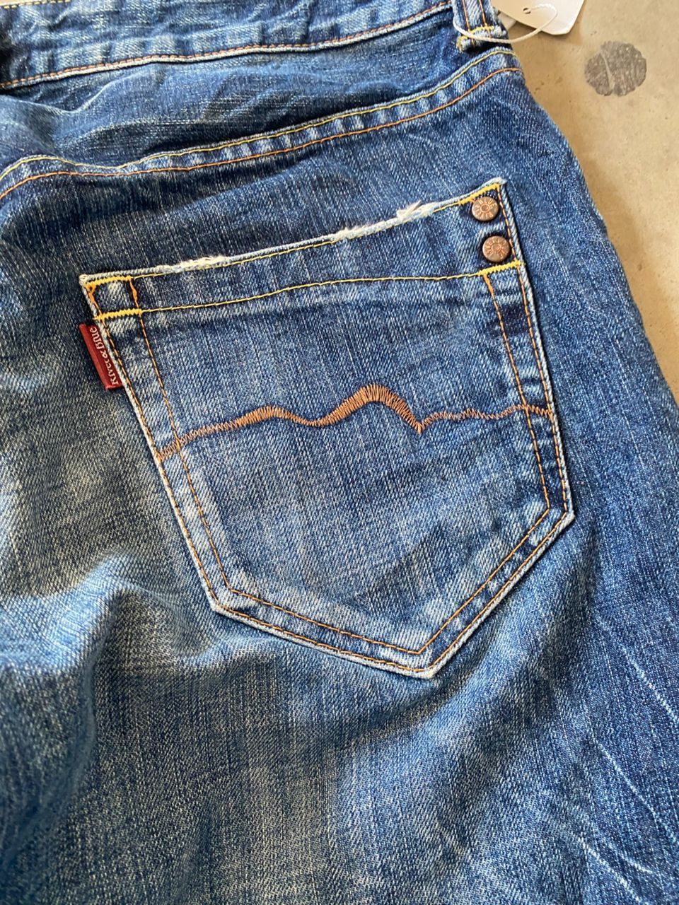 Japanese Brand Vintage River & Blue Flare Distressed Denim Size US 32 / EU 48 - 22 Thumbnail