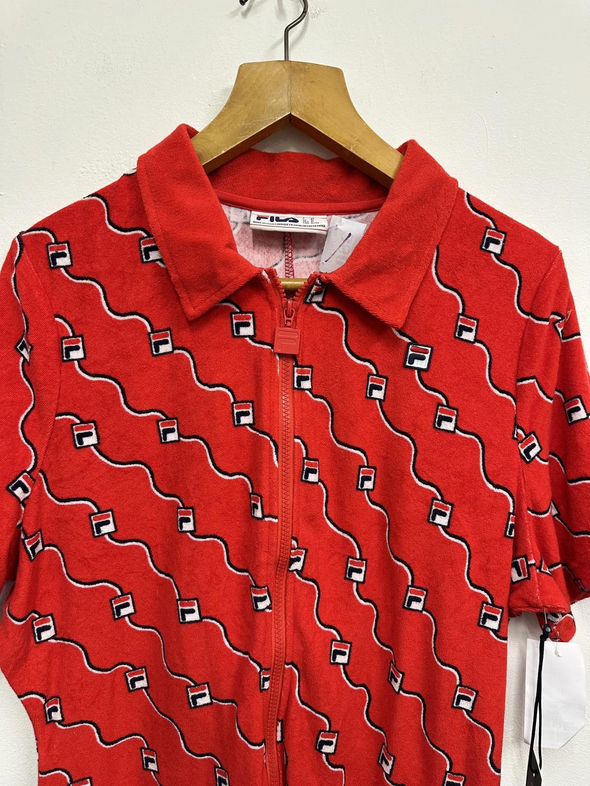 Fila Fila Red Zip-Up Polo Shirt Dress with Pattern, UK XL Size XL / US 12-14 / IT 48-50 - 4 Thumbnail