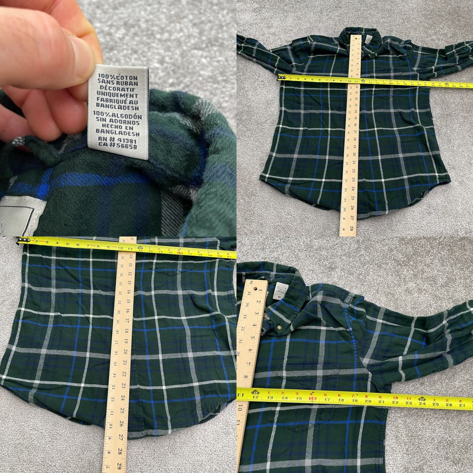 Chaps Chaps Shirt Men M Green Plaid Long Sleeve Button-Up Cotton Casual Size US M / EU 48-50 / 2 - 8 Thumbnail