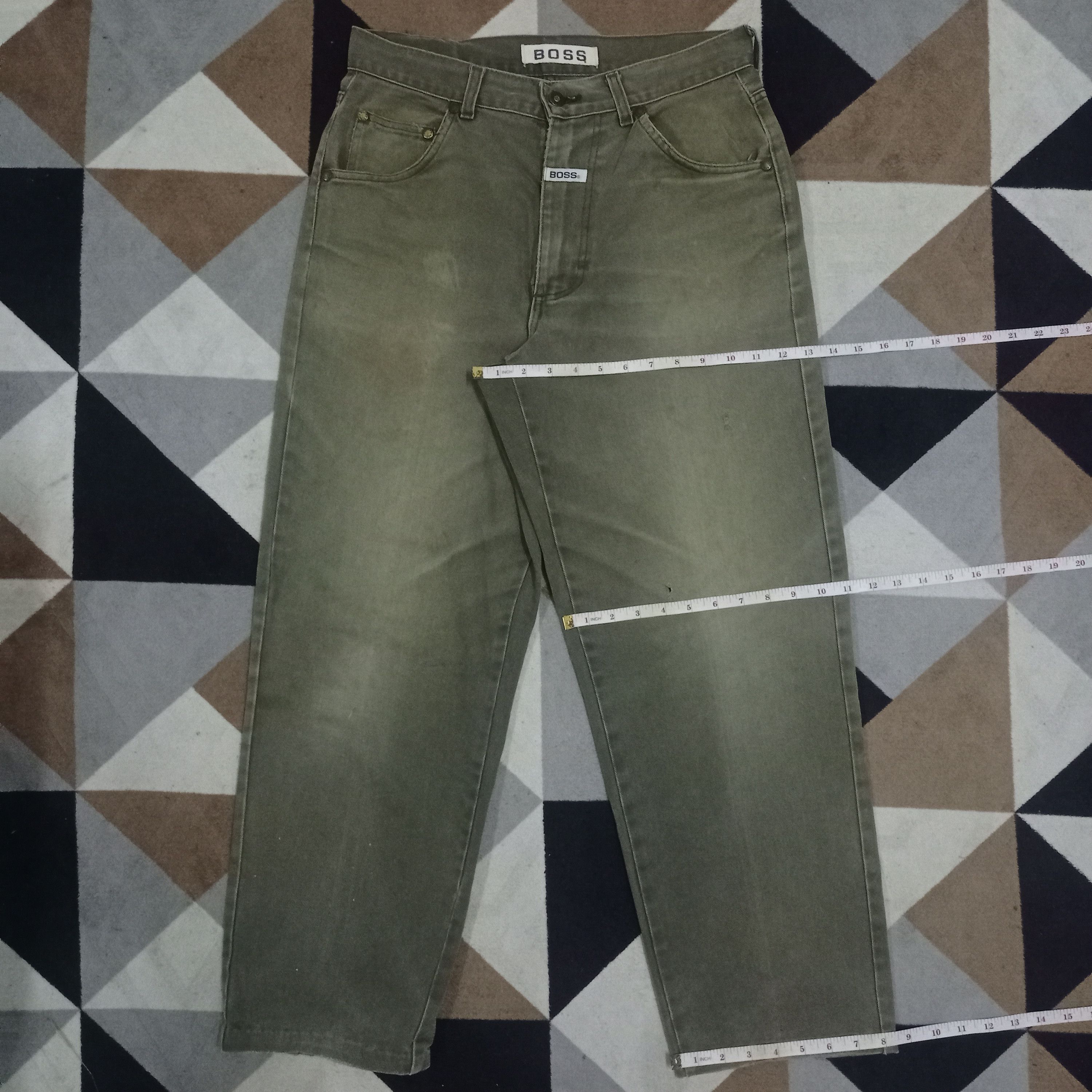 Hugo Boss Vintage BOSS Distressed Baggy Denim Pants 31x28 Size US 31 - 9 Thumbnail