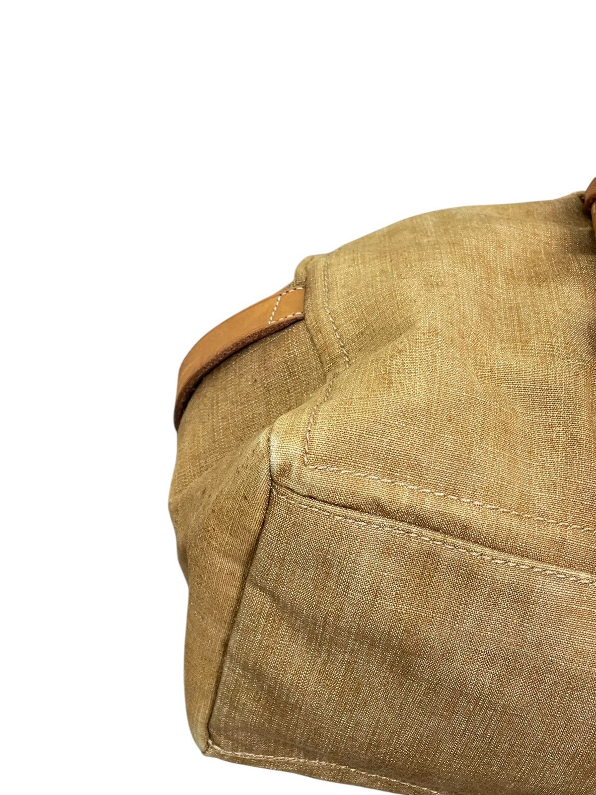 Genuine Leather Leather Cotton Canvas Lagasha Japan East/West Bag 1🟩5 Size ONE SIZE - 8 Thumbnail