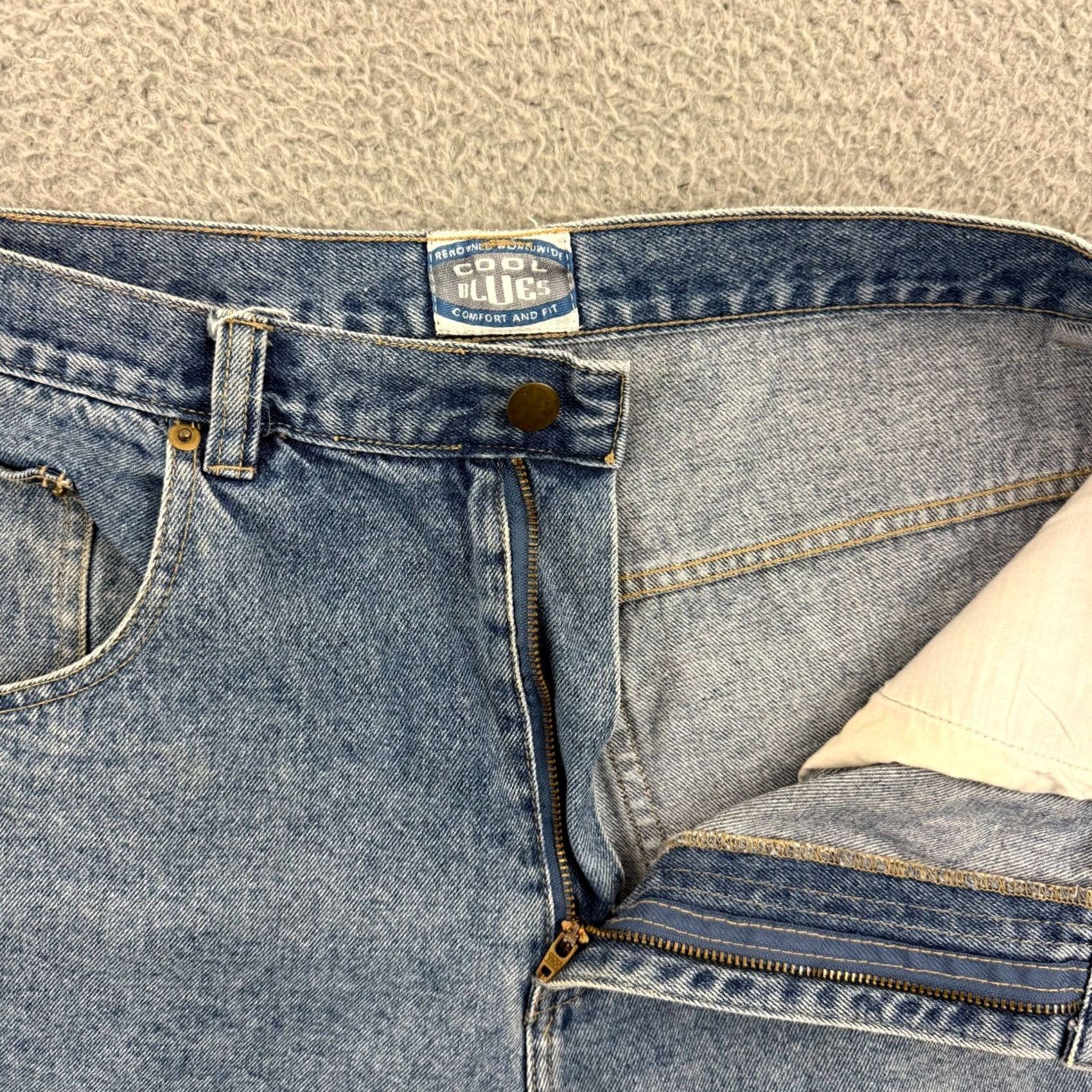 Vintage VINTAGE Cool Blues Denim Short Men 36 Blue 90s Jorts Baggy Carpenter 80s Skater Shorts Mens Blue Denim Pocket 5-Pocket Design Size US 38 / EU 54 - 6 Thumbnail