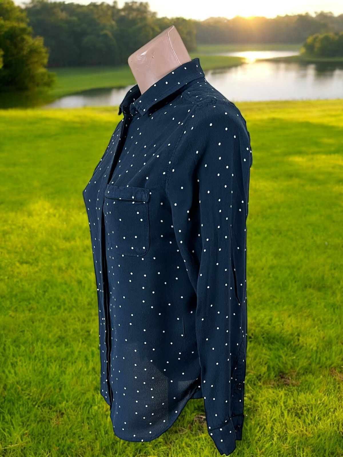 Ganni Ganni Rosemont Crepe polkadot shirt size 36 Size S / US 4 / IT 40 - 4 Thumbnail
