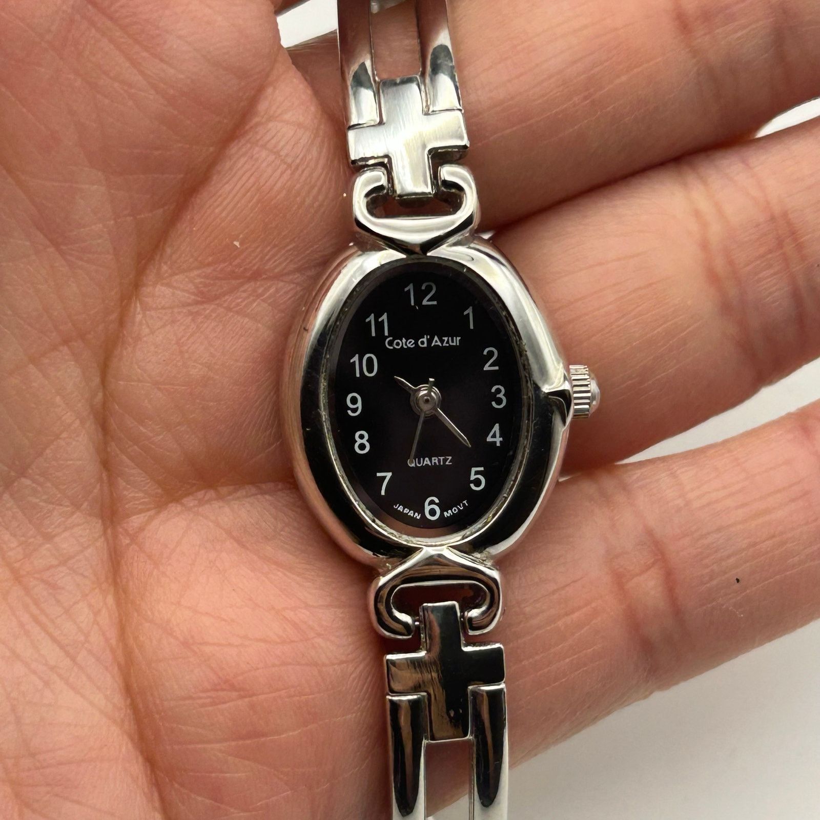 Other Cote d'Azur Silver Tone Black Dial Women’s Watch New Battery Size ONE SIZE - 7 Thumbnail