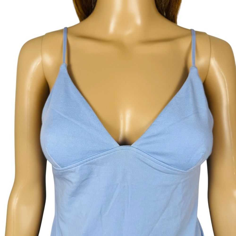 Free People New Free People Luna Tencel Triangle Blue Cami Size M/L Size L / US 10 / IT 46 - 3 Thumbnail