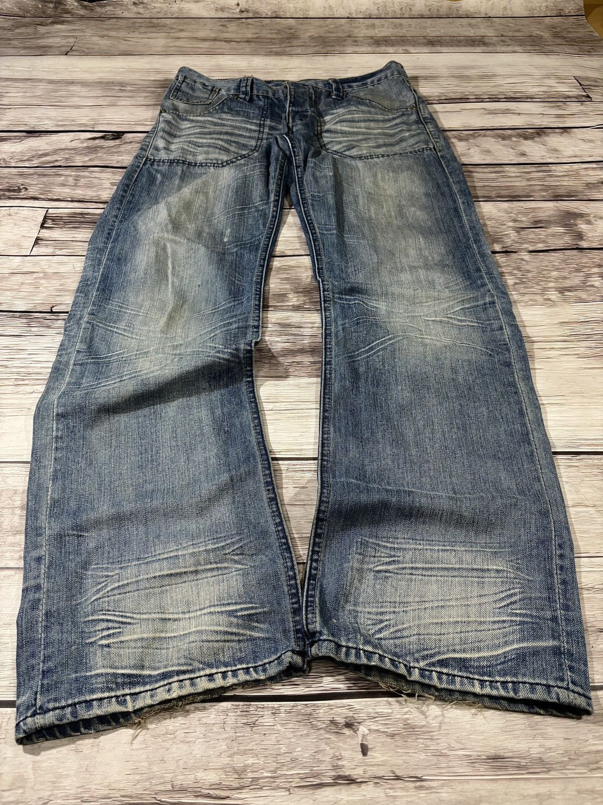 JNCO × Japanese Brand Vintage Baggy Rap sk8 Jnco Style Washed Jeans y2k Size US 32 / EU 48 - 2 Thumbnail