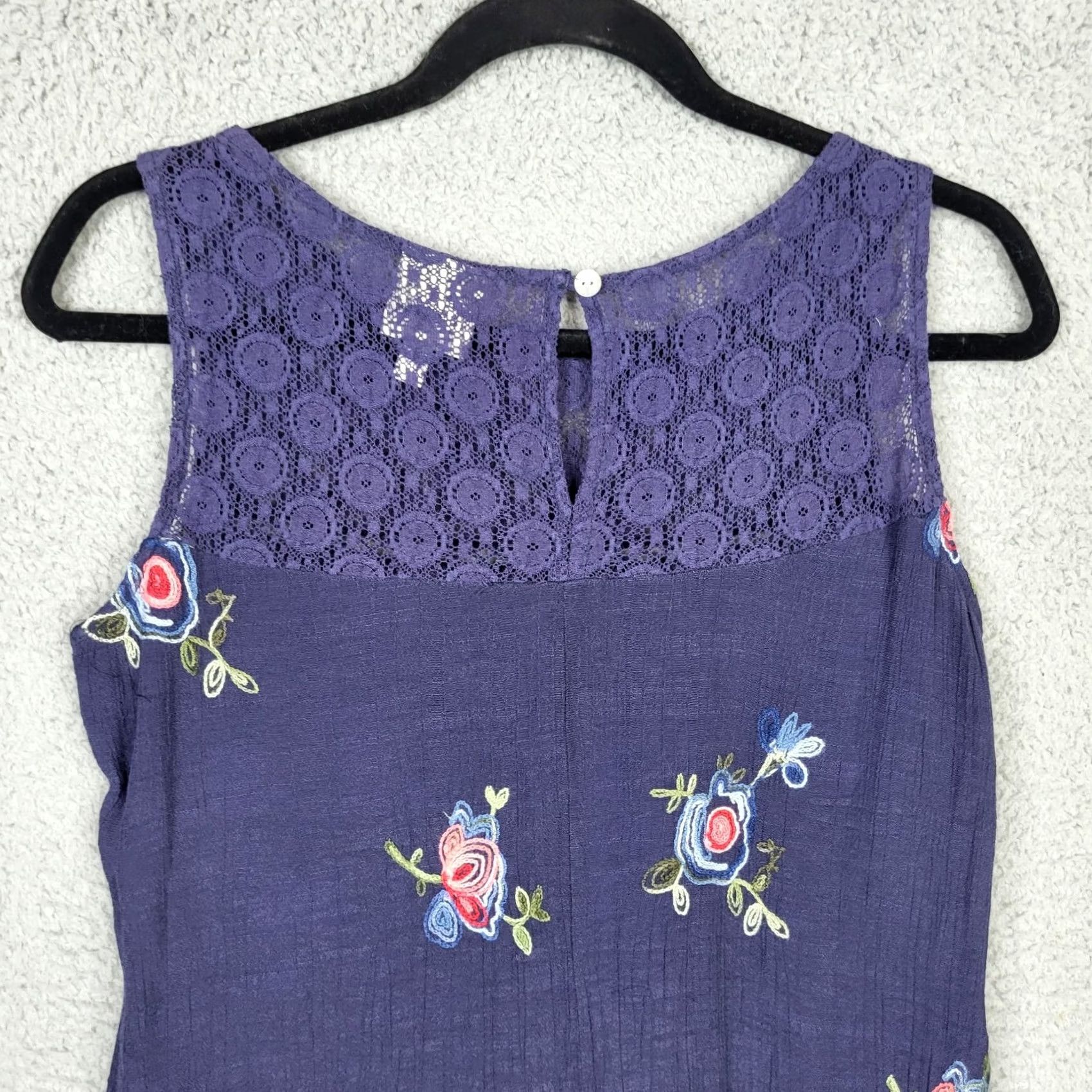 Anthropologie Anthropologie Fig and Flower Embroidered Shift Dress Women's Blue M Size M / US 6-8 / IT 42-44 - 4 Thumbnail