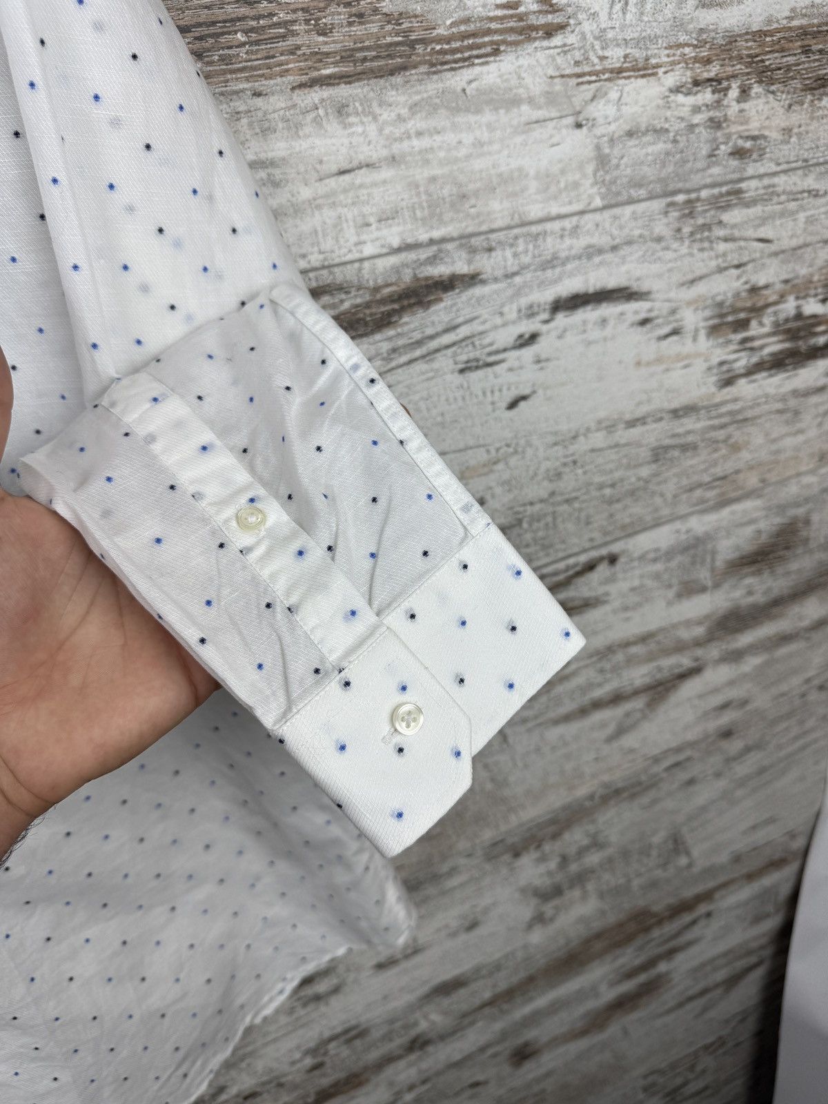 Reiss Mens Reiss shirts button up cotton linen luxury size L Size US L / EU 52-54 / 3 - 6 Thumbnail
