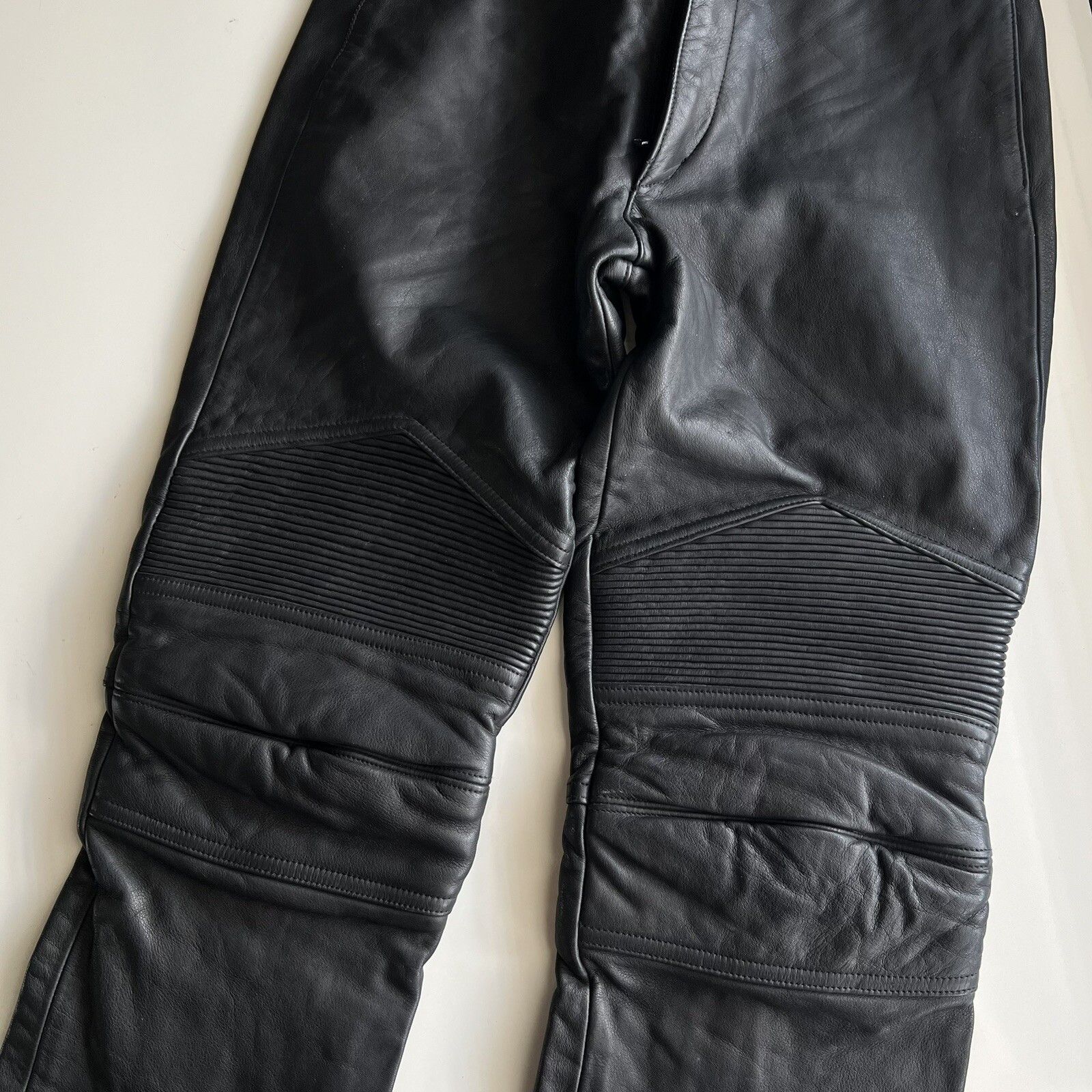 DKNY Vintage Archive DKNY Runway Sample Moto Leather Pants 1999 Size 24" / US 00 / IT 34 - 3 Thumbnail