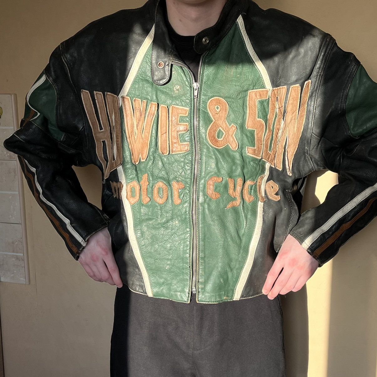 Vintage Howie & Son Racing Leather Jacket