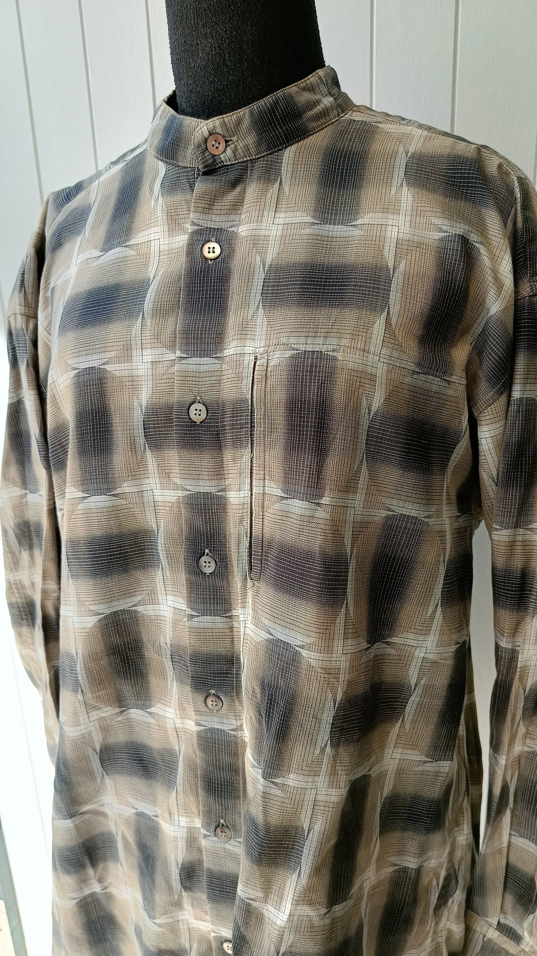 Issey Miyake Issey Miyake IM studio Japan geometric mandarin shirt VTG Size US M / EU 48-50 / 2 - 4 Thumbnail