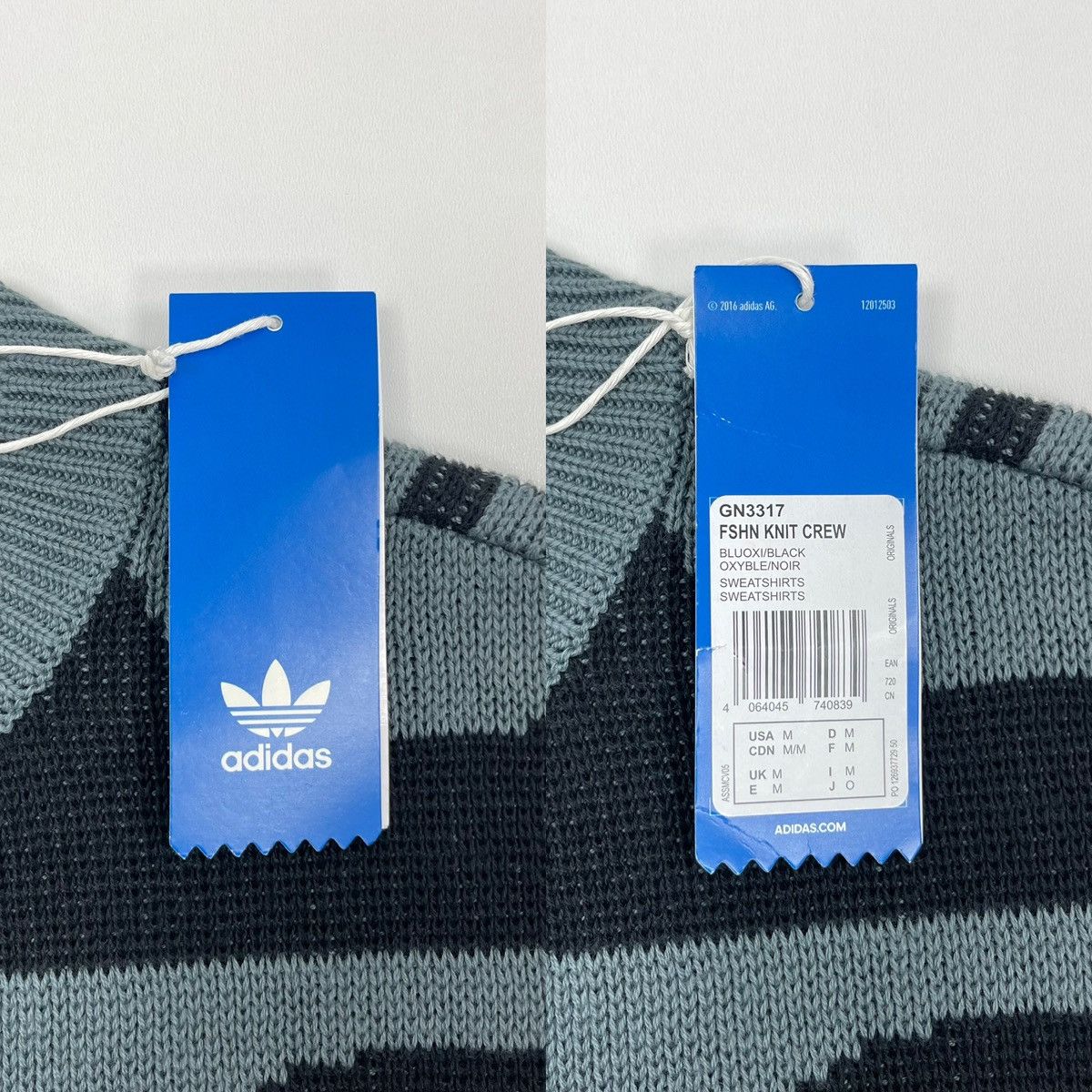 Adidas Adidas Originals R.Y.V. Logo Fishn Cotton Knit Crew Sweater Size US M / EU 48-50 / 2 - 7 Thumbnail