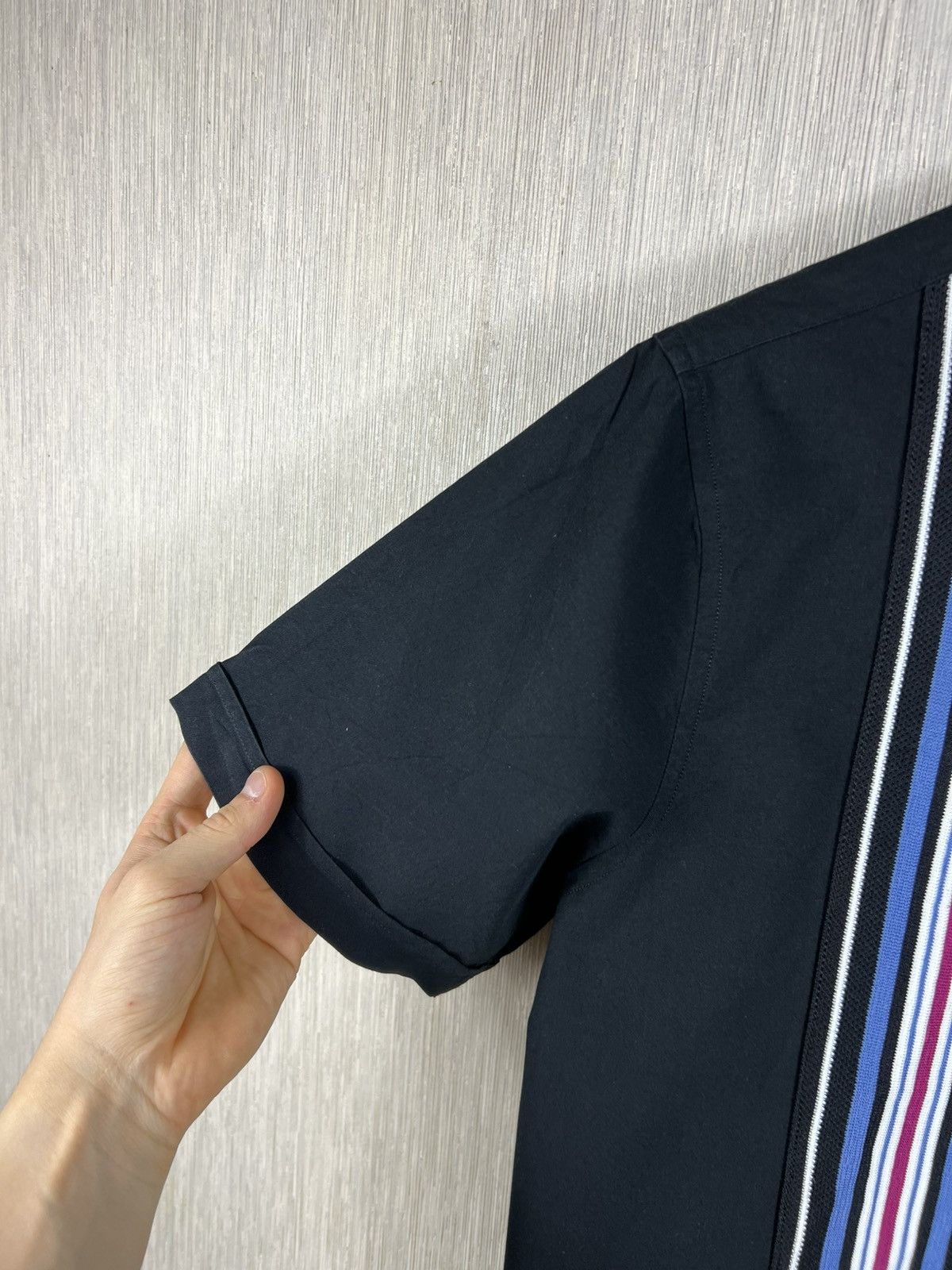 Stussy Stussy striped knit panel bowling shirt button up streetwear Size US S / EU 44-46 / 1 - 11 Thumbnail
