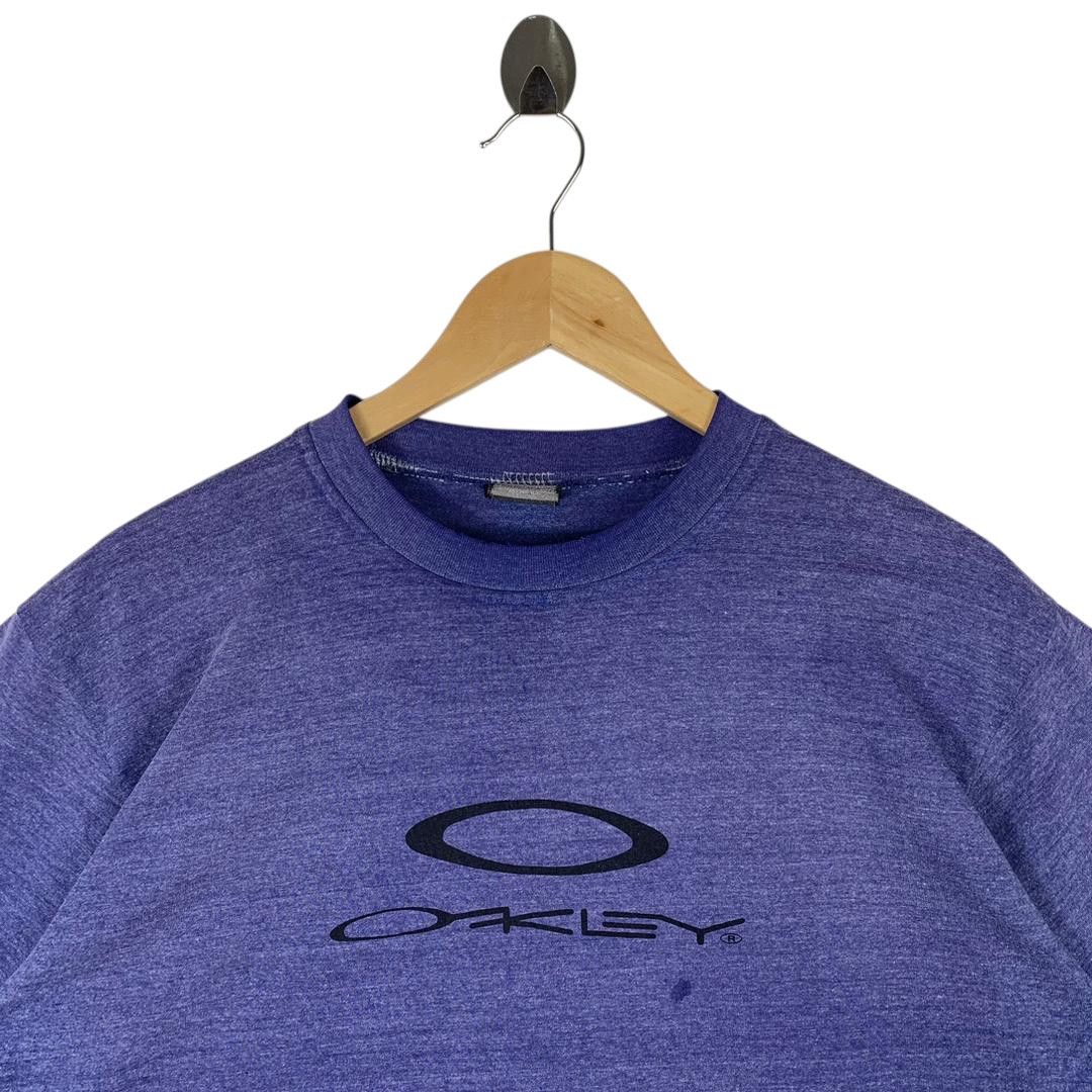 Oakley Vintage 90s Oakley Software Heather Y2K Logo Tee Shirt Size US M / EU 48-50 / 2 - 2 Thumbnail