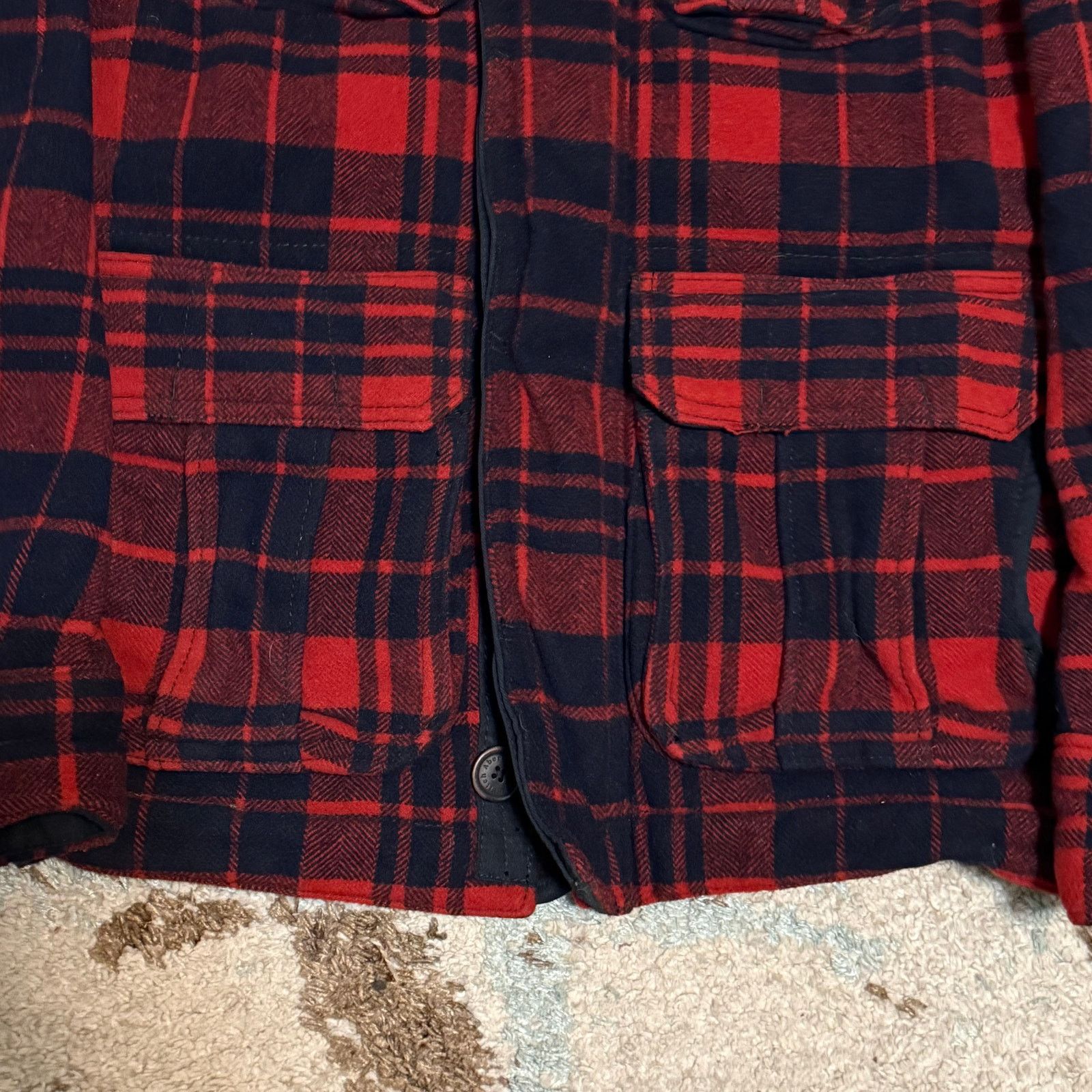 Abercrombie & Fitch Vintage Abercrombie & Fitch Plaid Wool Barn Jacket Small Size US S / EU 44-46 / 1 - 3 Thumbnail