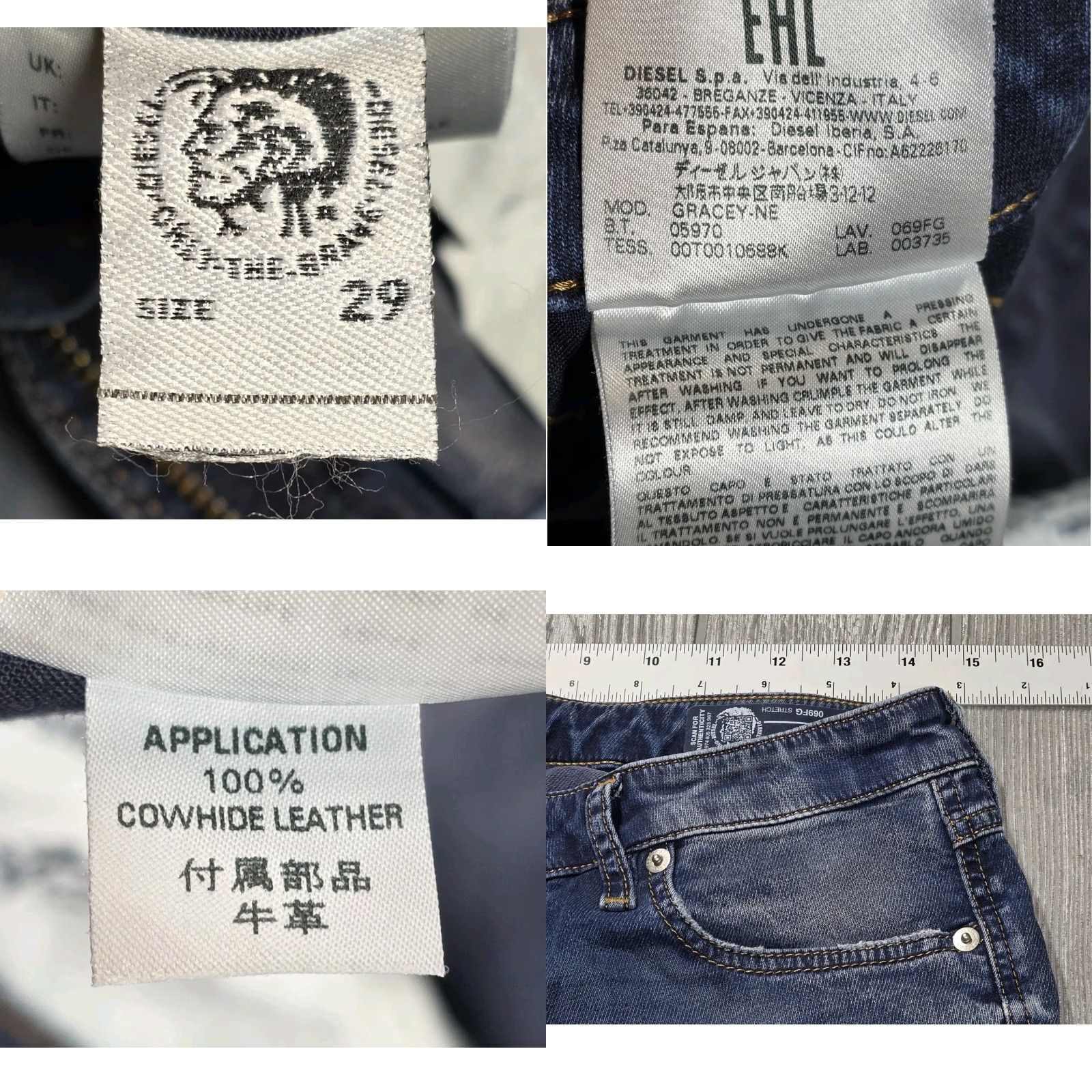 Diesel DIESEL GRACEY NE 069FG Womens Denim Stretch Slim 29x32 Tapered Jeans Sweatpants Denim Powerhouse Size 29" - 9 Thumbnail