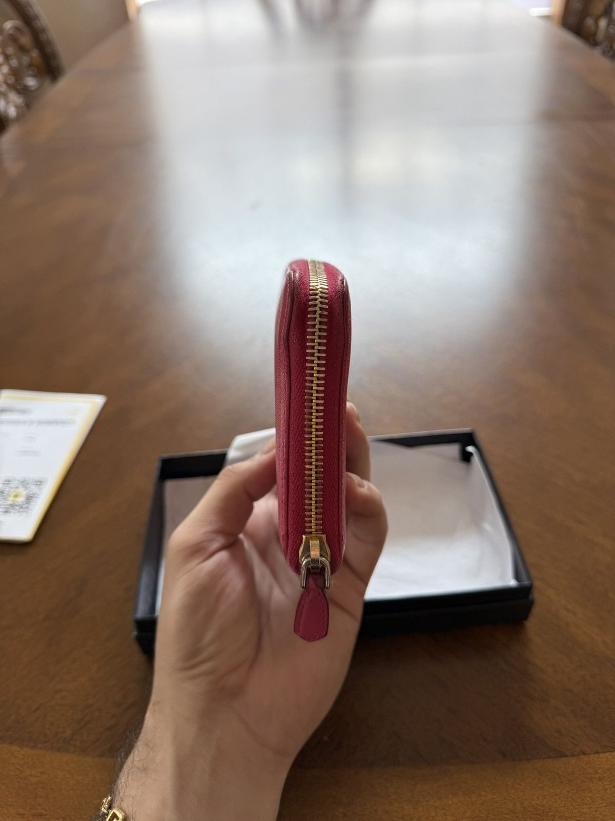 Prada Prada Zipper Wallet Pink W/ Box Size ONE SIZE - 5 Thumbnail