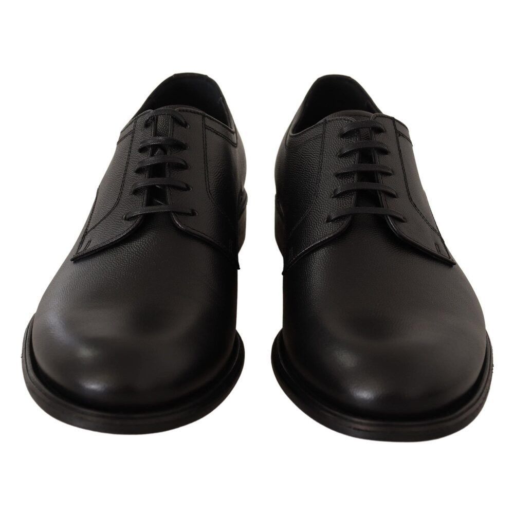 Dolce & Gabbana Dolce & Gabbana Elegant Black Leather Derby Shoes Size US 8 / EU 41 - 7 Thumbnail