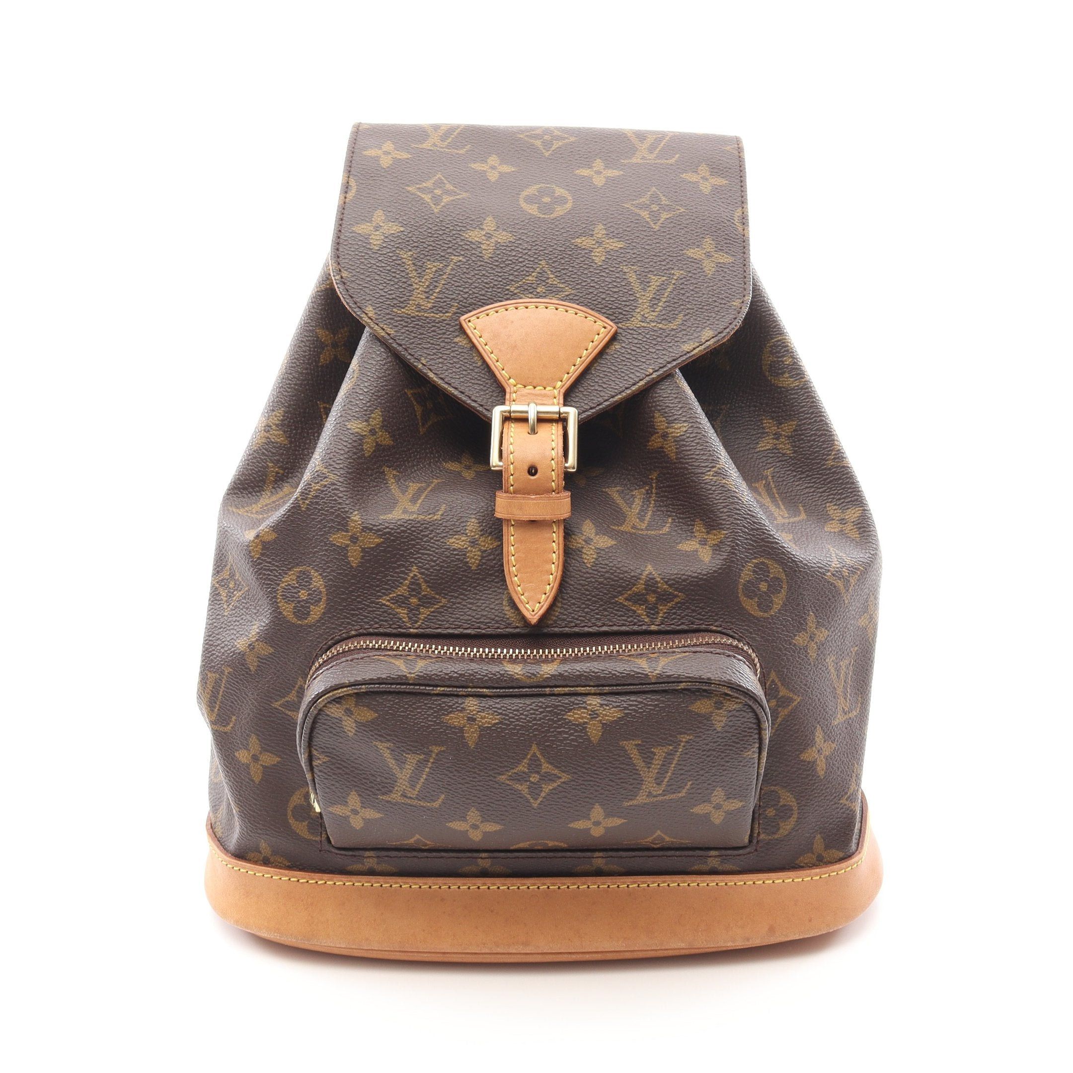 Louis Vuitton Louis Vuitton Montsouris Mm Monogram Backpack Rucksack Leather Brown Size ONE SIZE - 1 Thumbnail
