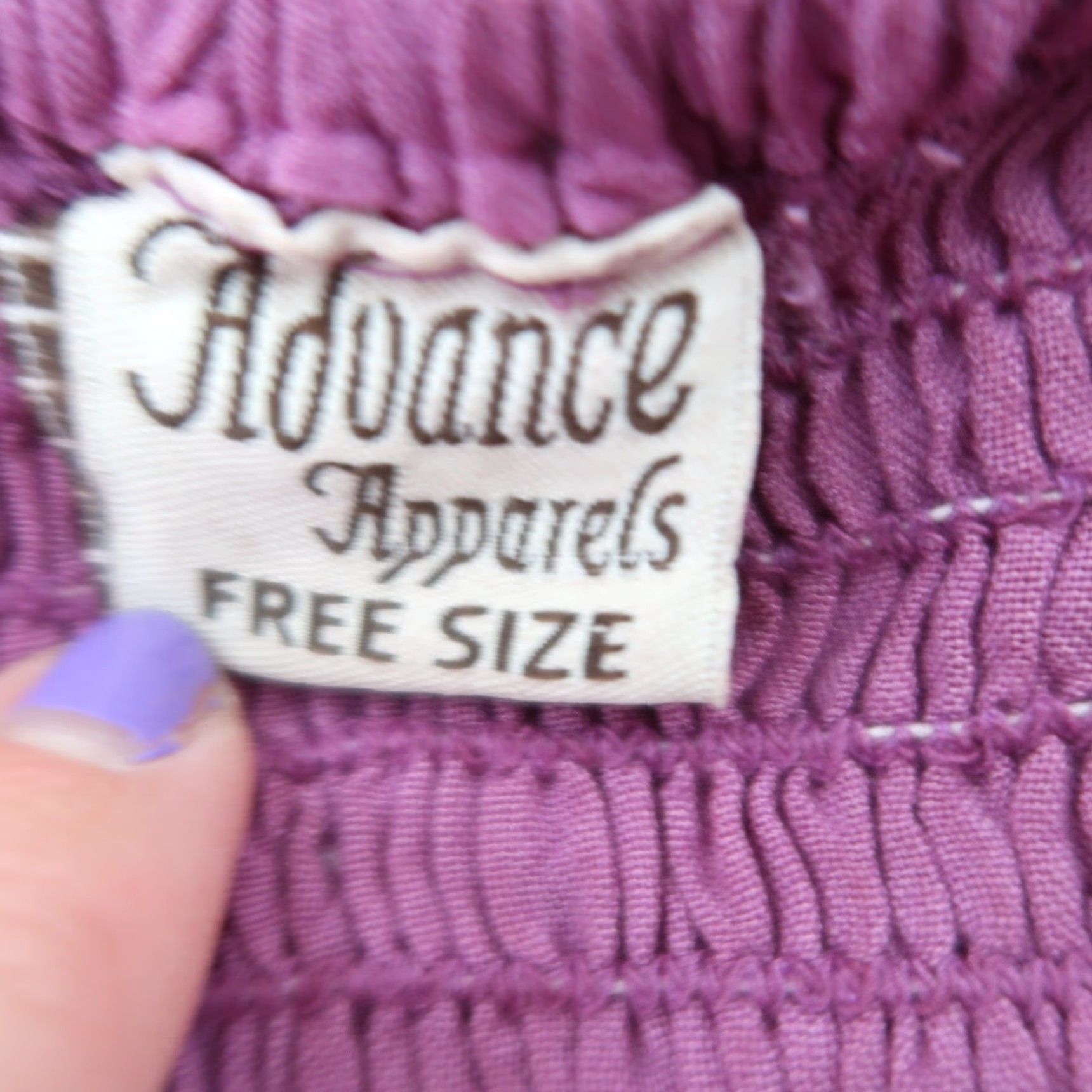Vintage VINTAGE 90s Advance Apparels Dress Mini Sleeveless Purple Black Cotton Rayon Womens M Short Bohemian 90s Casual Dress Size M / US 6-8 / IT 42-44 - 5 Thumbnail