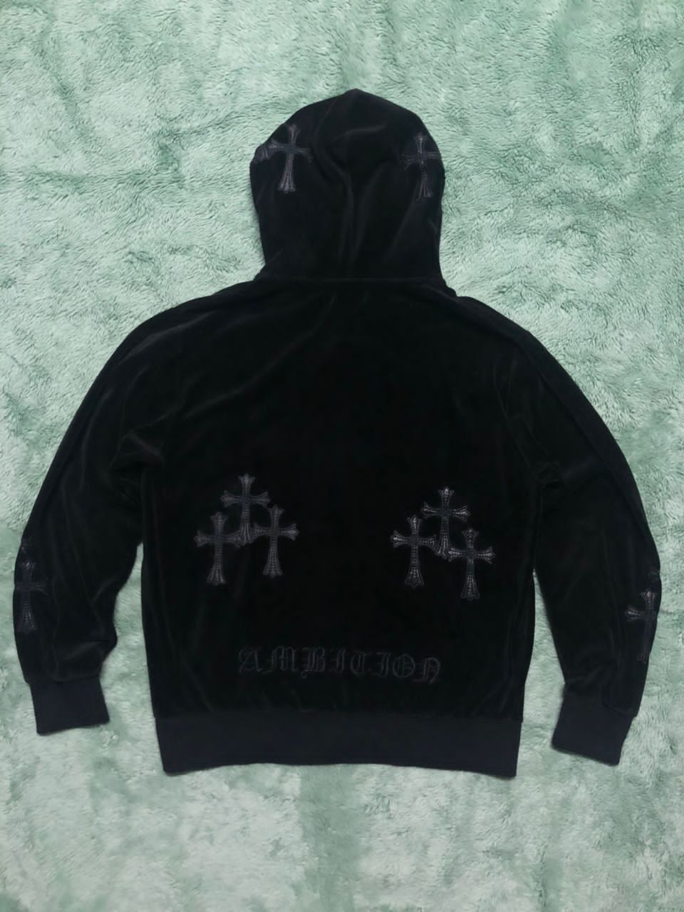 Affliction Y2K BE AMBITION CROSS HOODIE ZIPPER VELVET Size US L / EU 52-54 / 3 - 2 Thumbnail