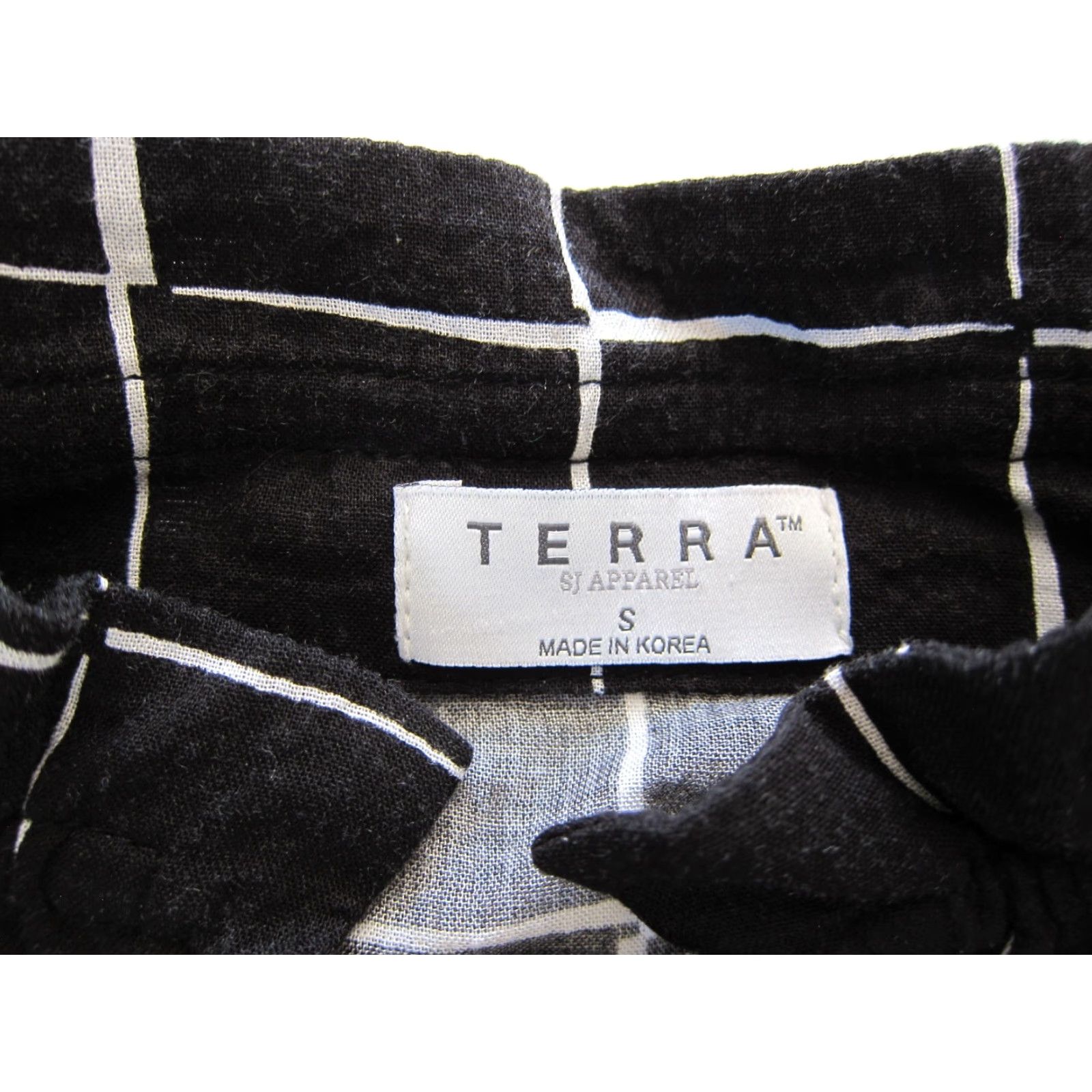 Vintage Terra SJ Apparel Blouse 3/4 Sleeve Mock Neck Pocket Plaid Cotton Small Women Size S / US 4 / IT 40 - 3 Thumbnail